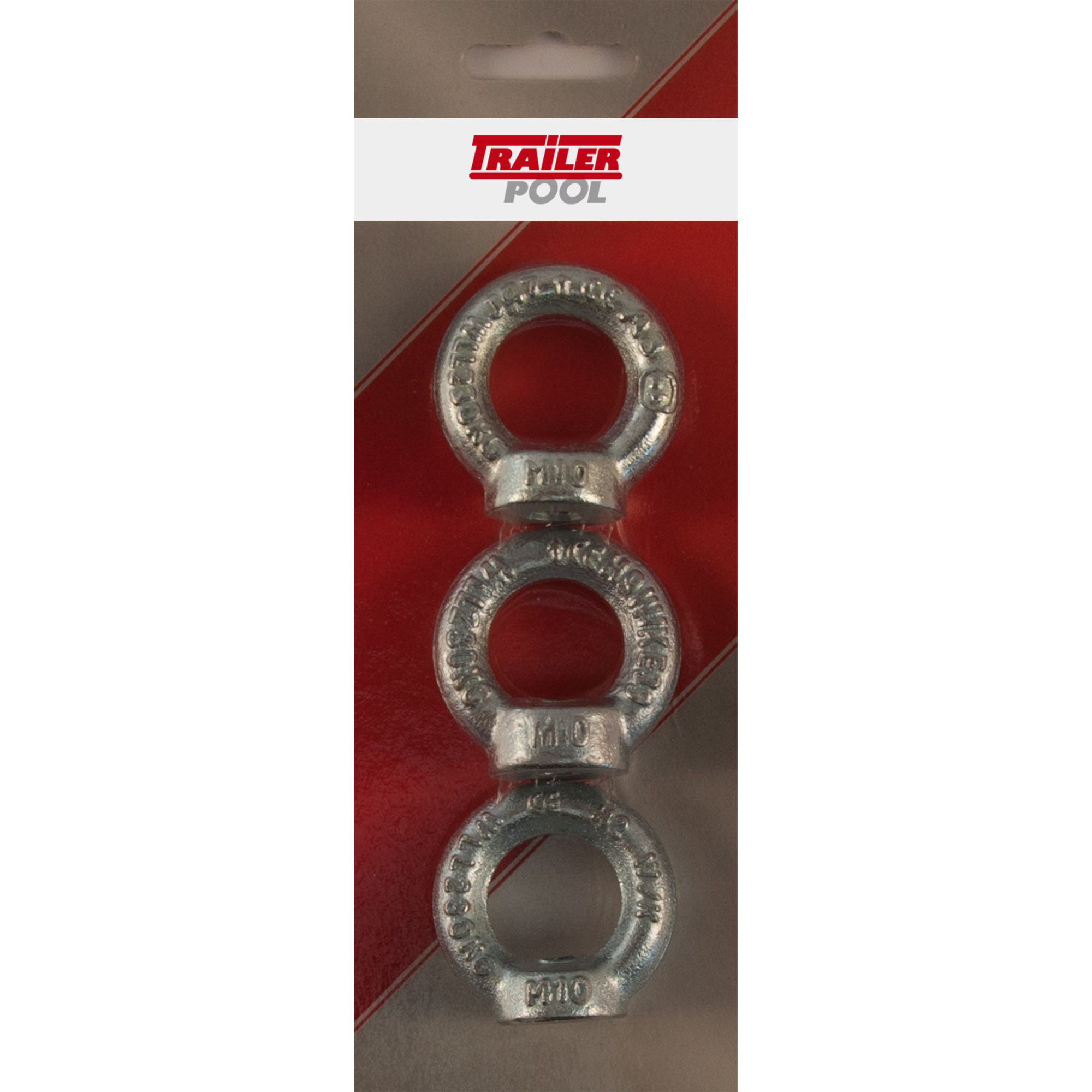 3 x Ringmutter, M10, Tragfähigkeit 230 kg 3 x Ringmutter, M10, Tragfähigkeit 230 kg