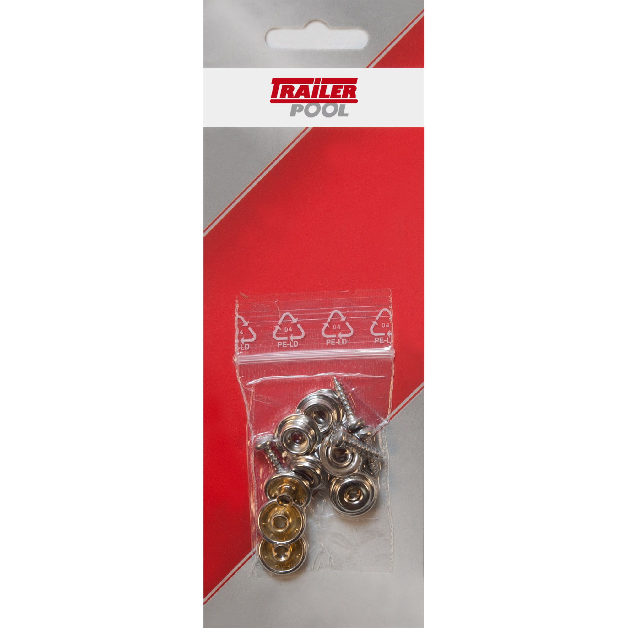 4 x Druckknopf, 4-teilig, Stoff-Metall-Verbindung 4 x Druckknopf, 4-teilig, Stoff-Metall-Verbindung