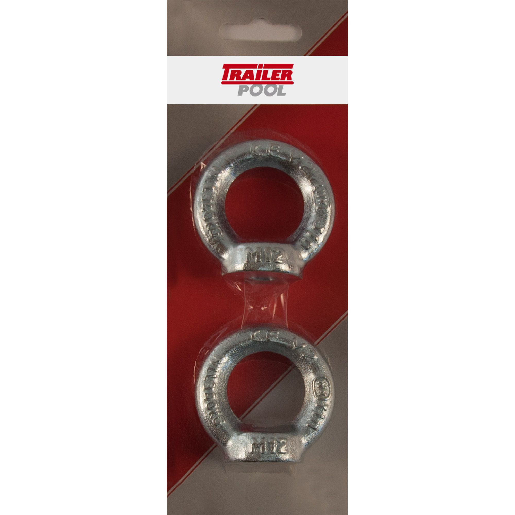 2 x Ringmutter, M12, Tragfähigkeit 340 kg 2 x Ringmutter, M12, Tragfähigkeit 340 kg