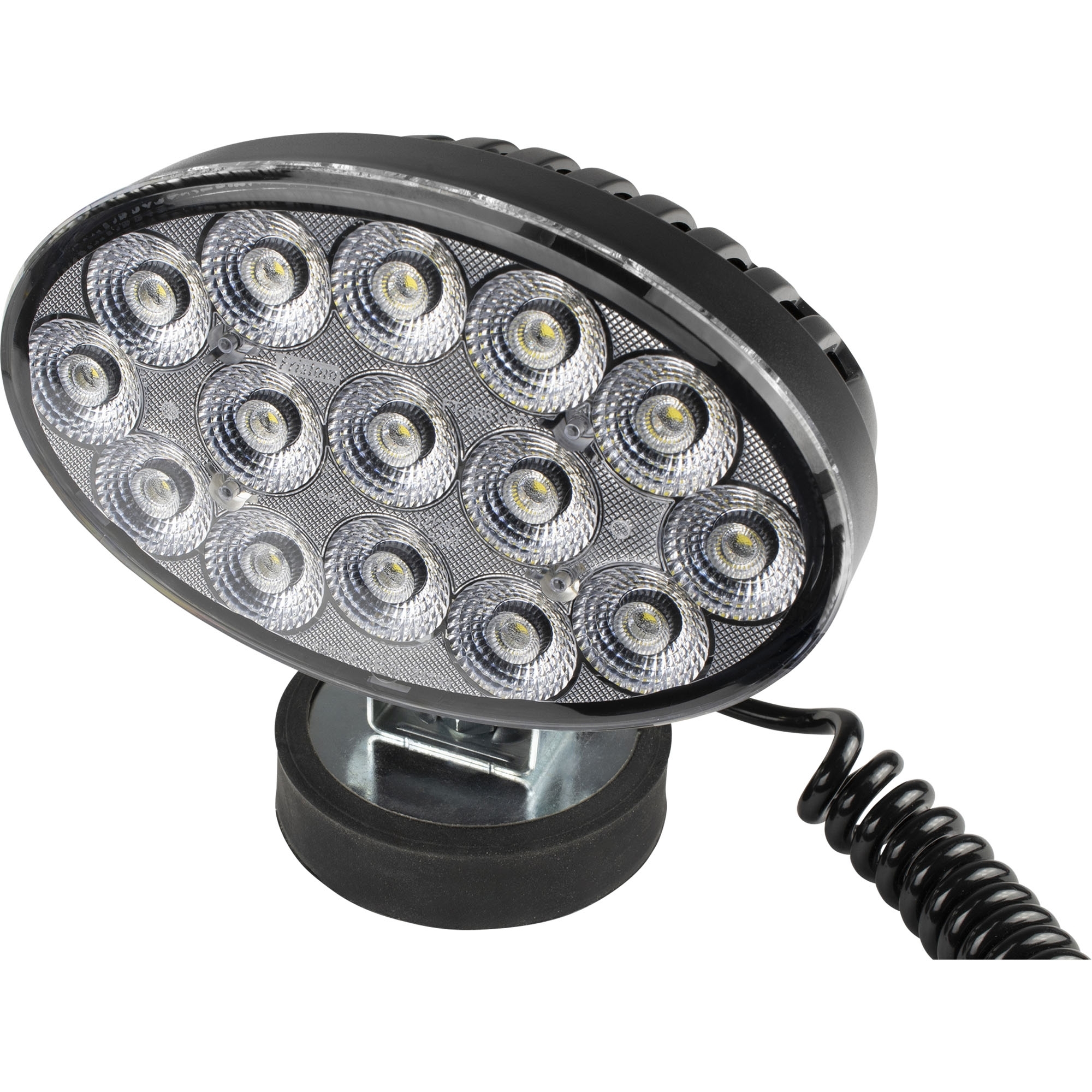 Arbeitsscheinwerfer LED, 6200 lm, 12 bis 32 V, 53W, Flut, Magnethalter