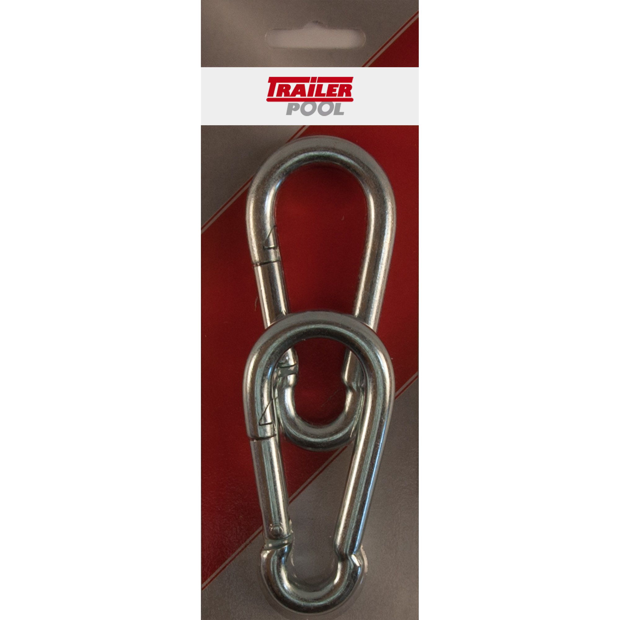 2 x Karabinerhaken 100x10 mm, Tragfähigkeit 310 kg 2 x Karabinerhaken 100x10 mm, Tragfähigkeit 310 kg