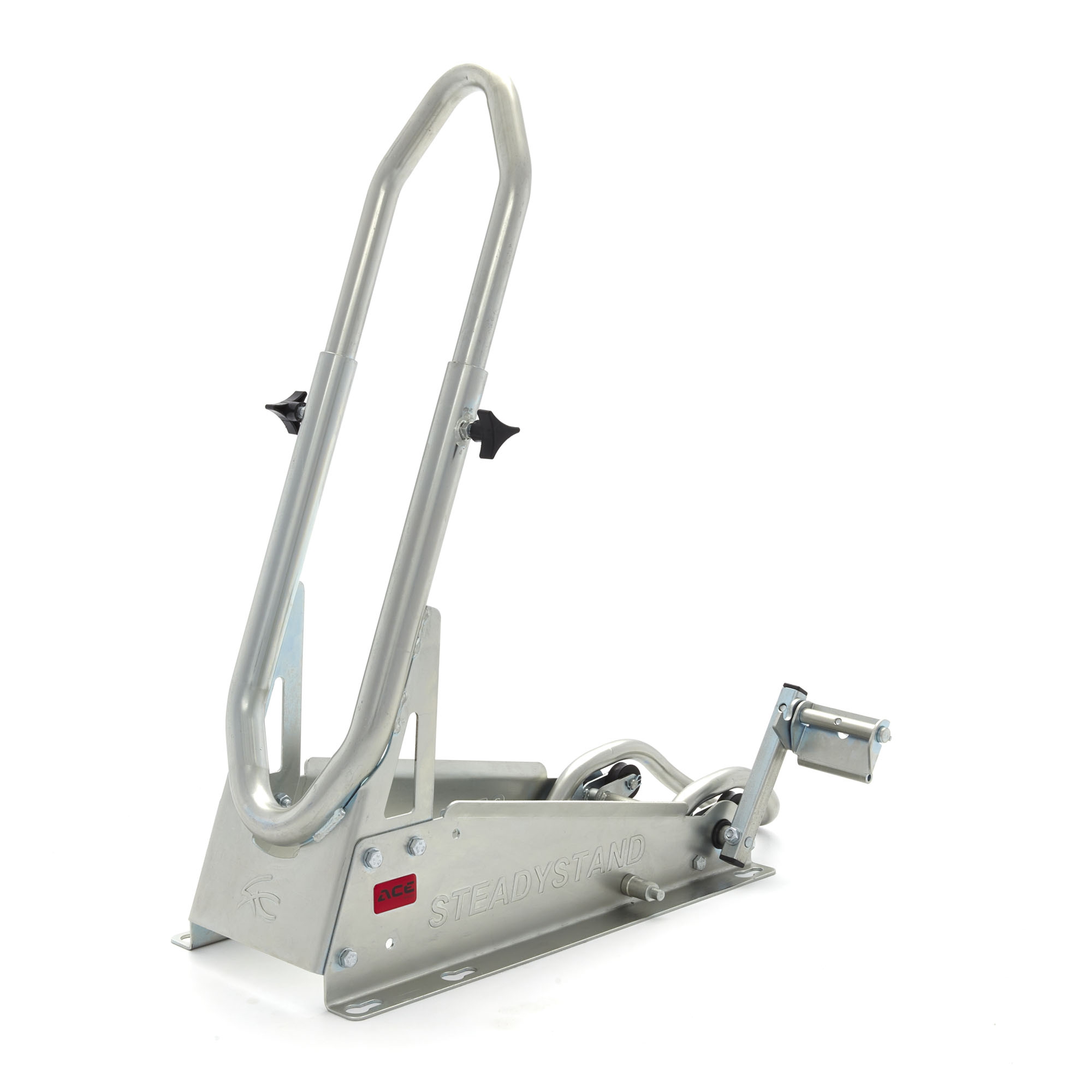 Kurze Motorradstandschiene mit Vorderradanschlag, ACEBIKES Kurze Motorradstandschiene mit Vorderradanschlag, ACEBIKES