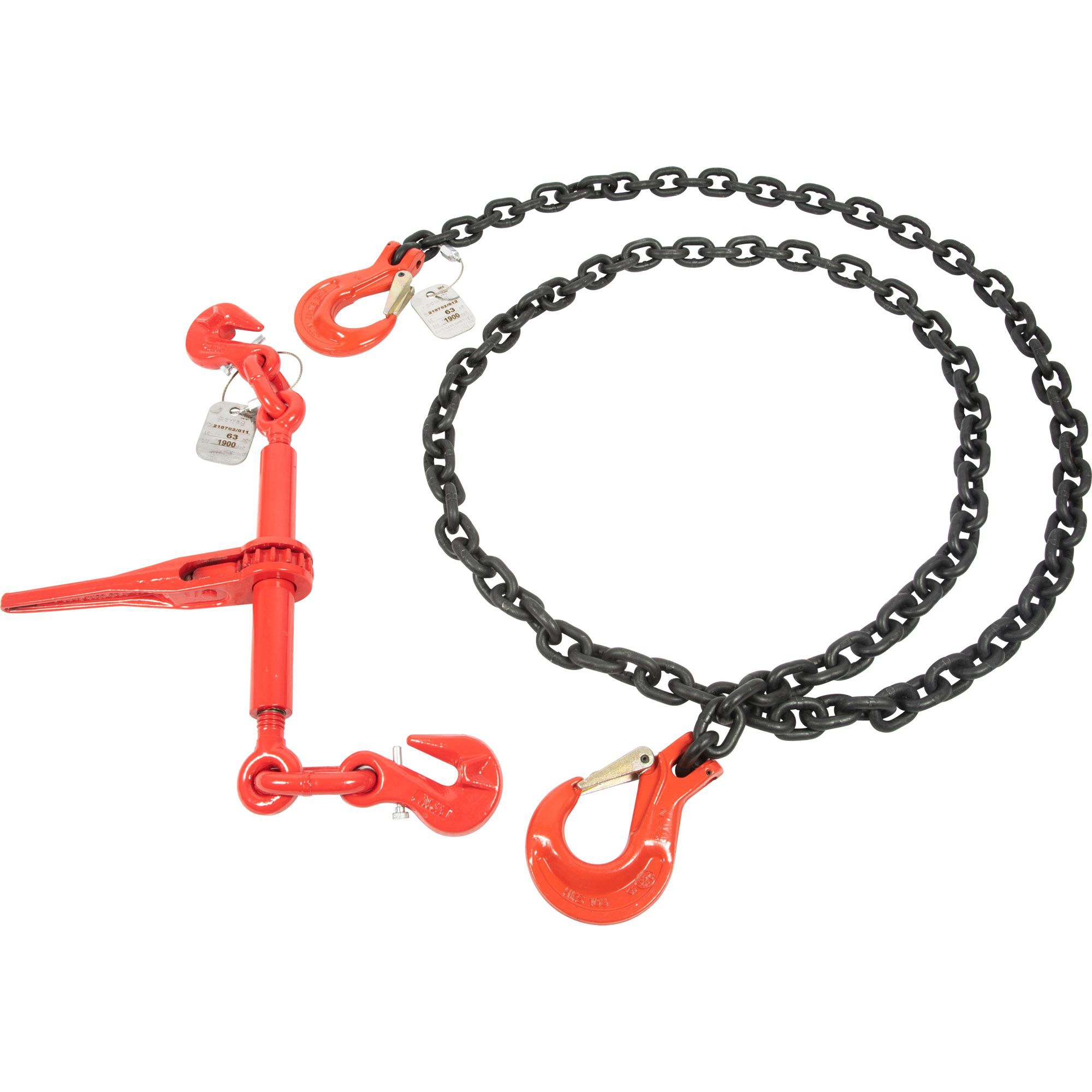 Verzurrkette 2-teilig, L3500 mm, Ø 10 mm, 6300 daN Verzurrkette 2-teilig, L3500 mm, Ø 10 mm, 6300 daN