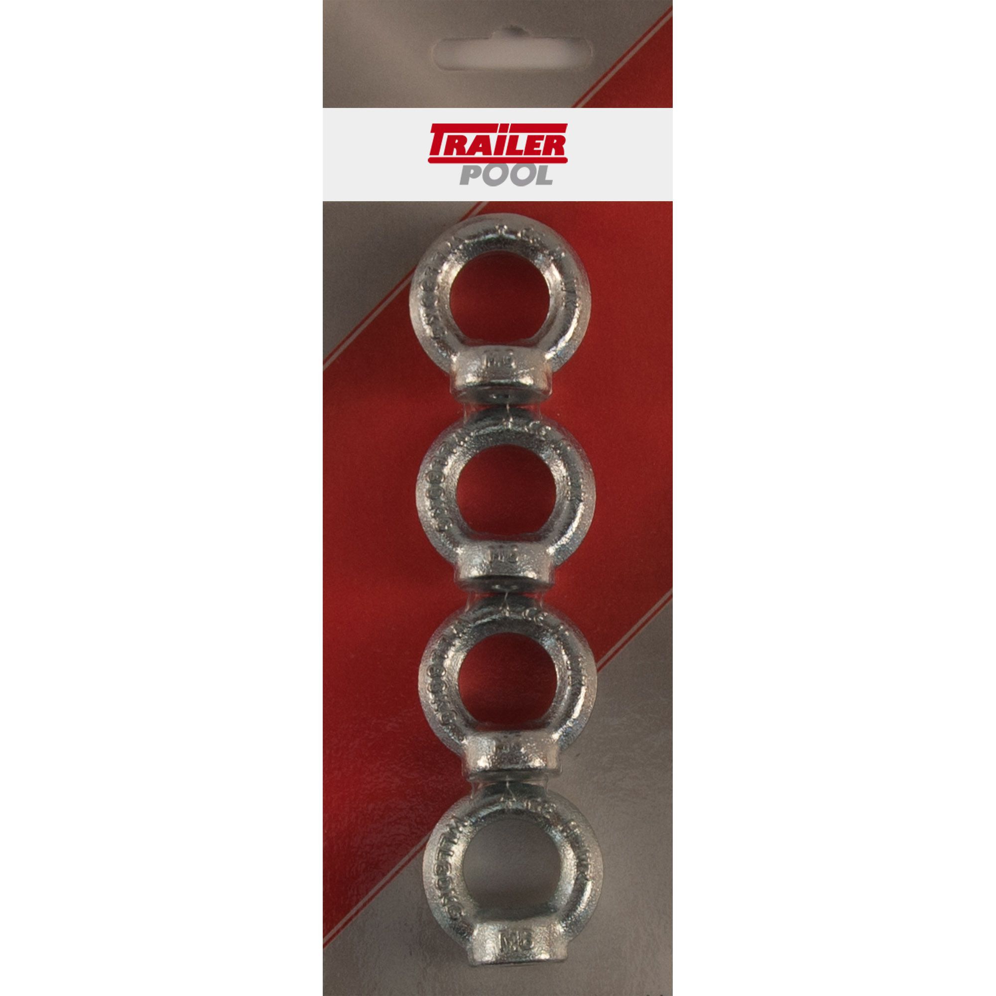 4 x Ringmutter, M6, Tragfähigkeit 60 kg 4 x Ringmutter, M6, Tragfähigkeit 60 kg