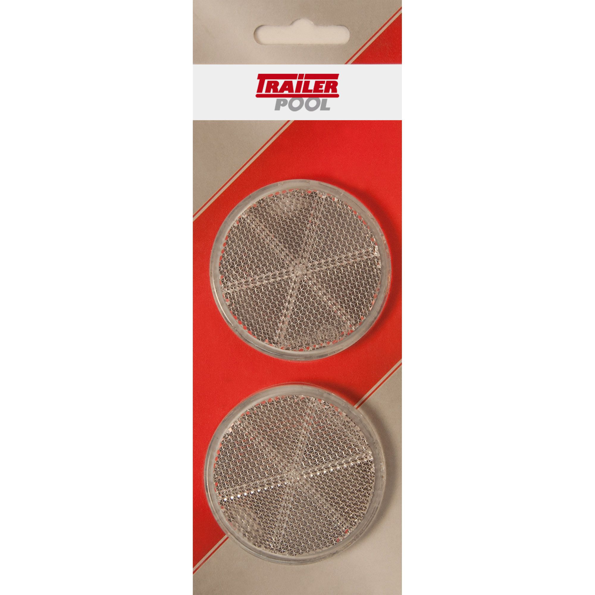 2 x Rückstrahler Ø 60 mm, weiß, zum Kleben 2 x Rückstrahler Ø 60 mm, weiß, zum Kleben