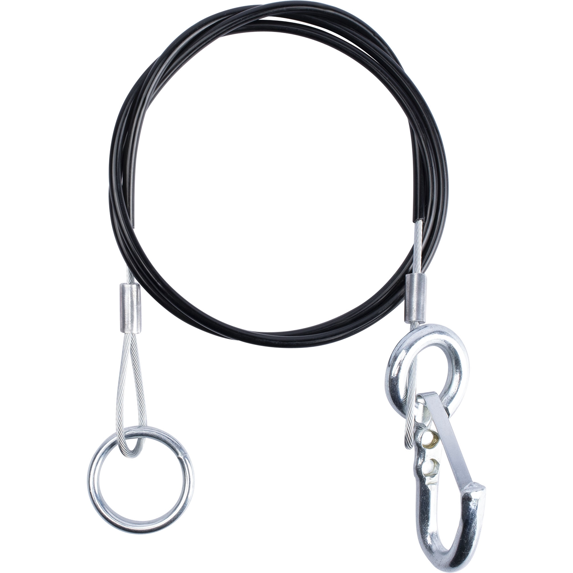 Abreißseil mit Ring, Länge 1000 mm, schwarz