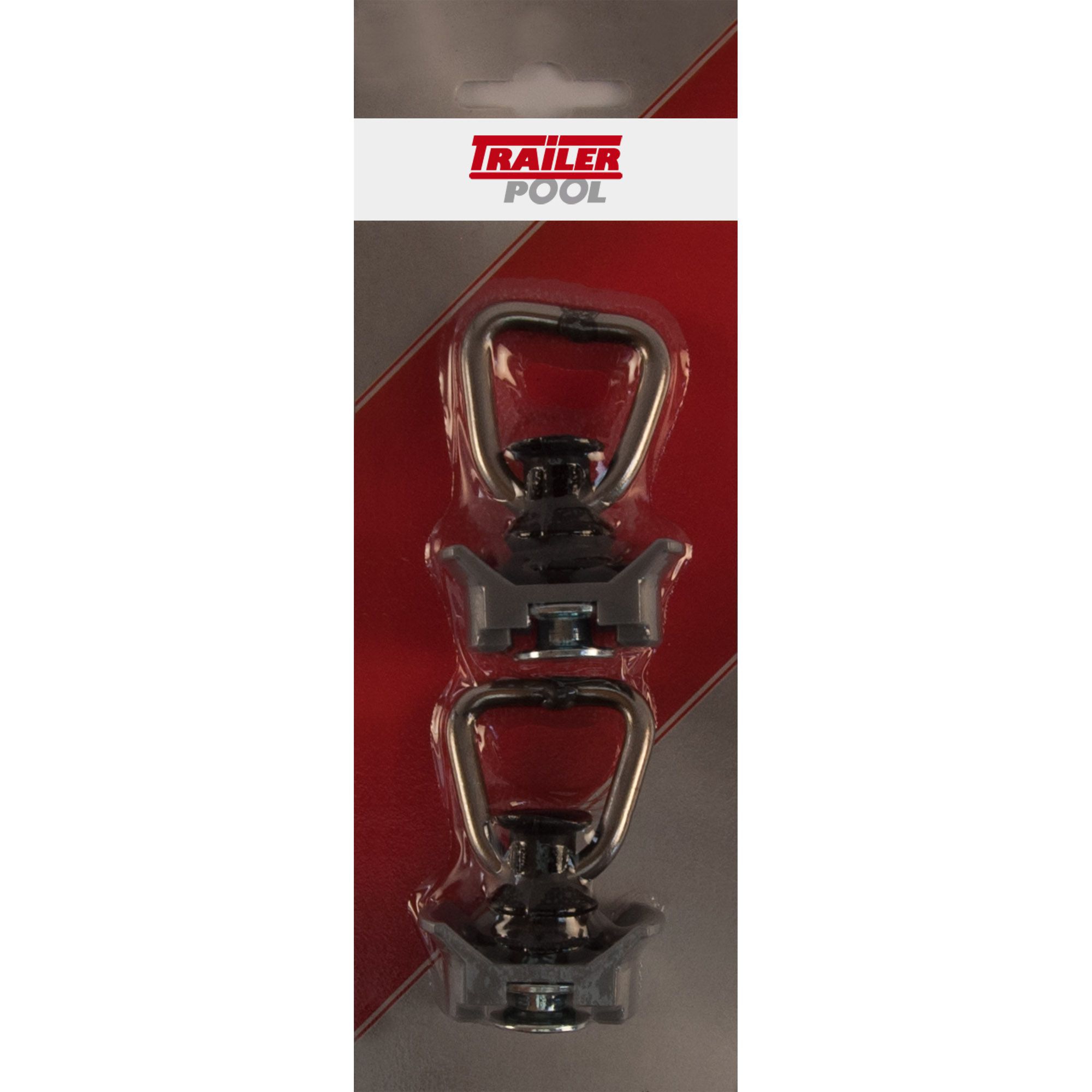 2 x Beschlag mit Ring, Airlineschiene, Kunststoff 2 x Beschlag mit Ring, Airlineschiene, Kunststoff