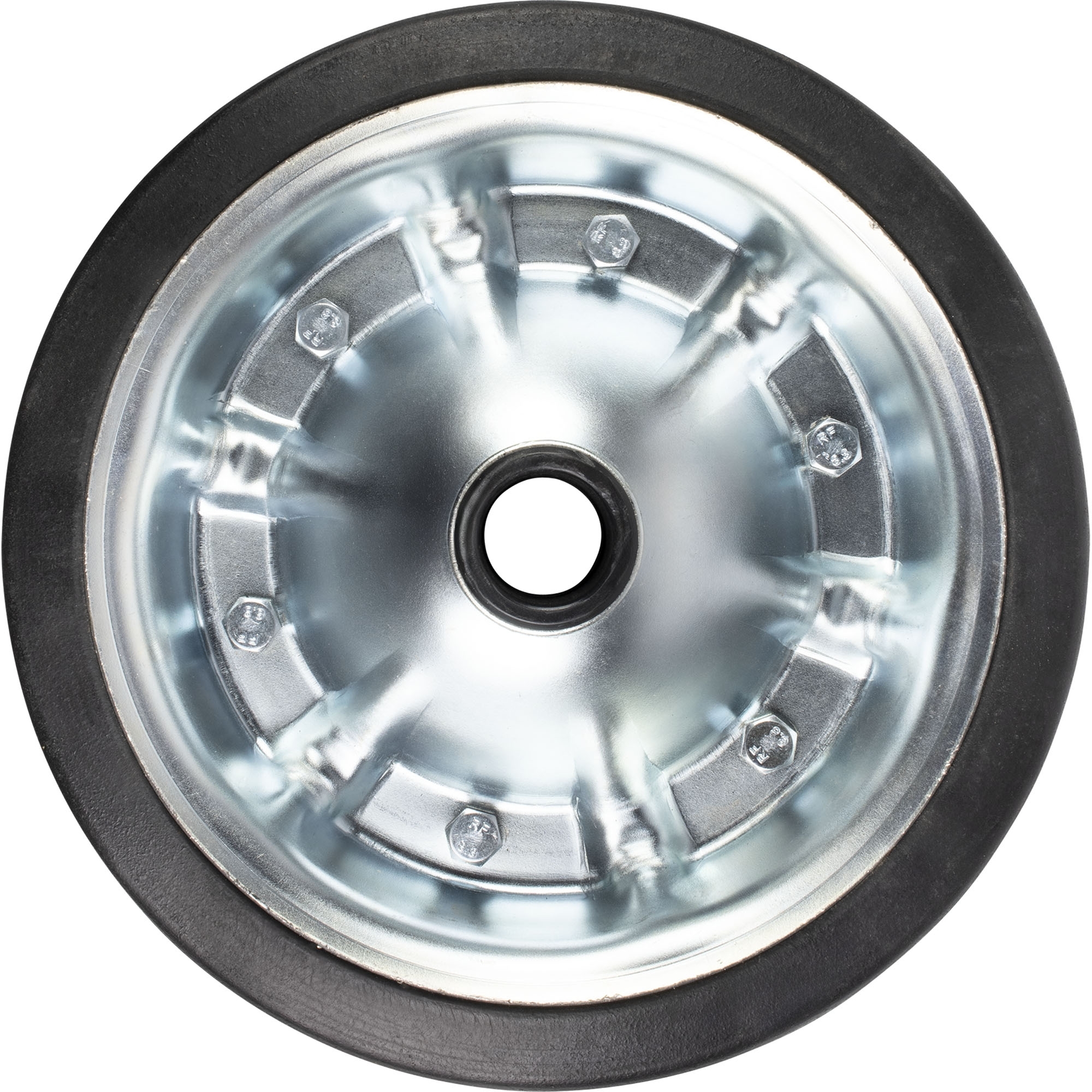 Vollgummirad für Stützrad, 260x65 mm, Metallfelge