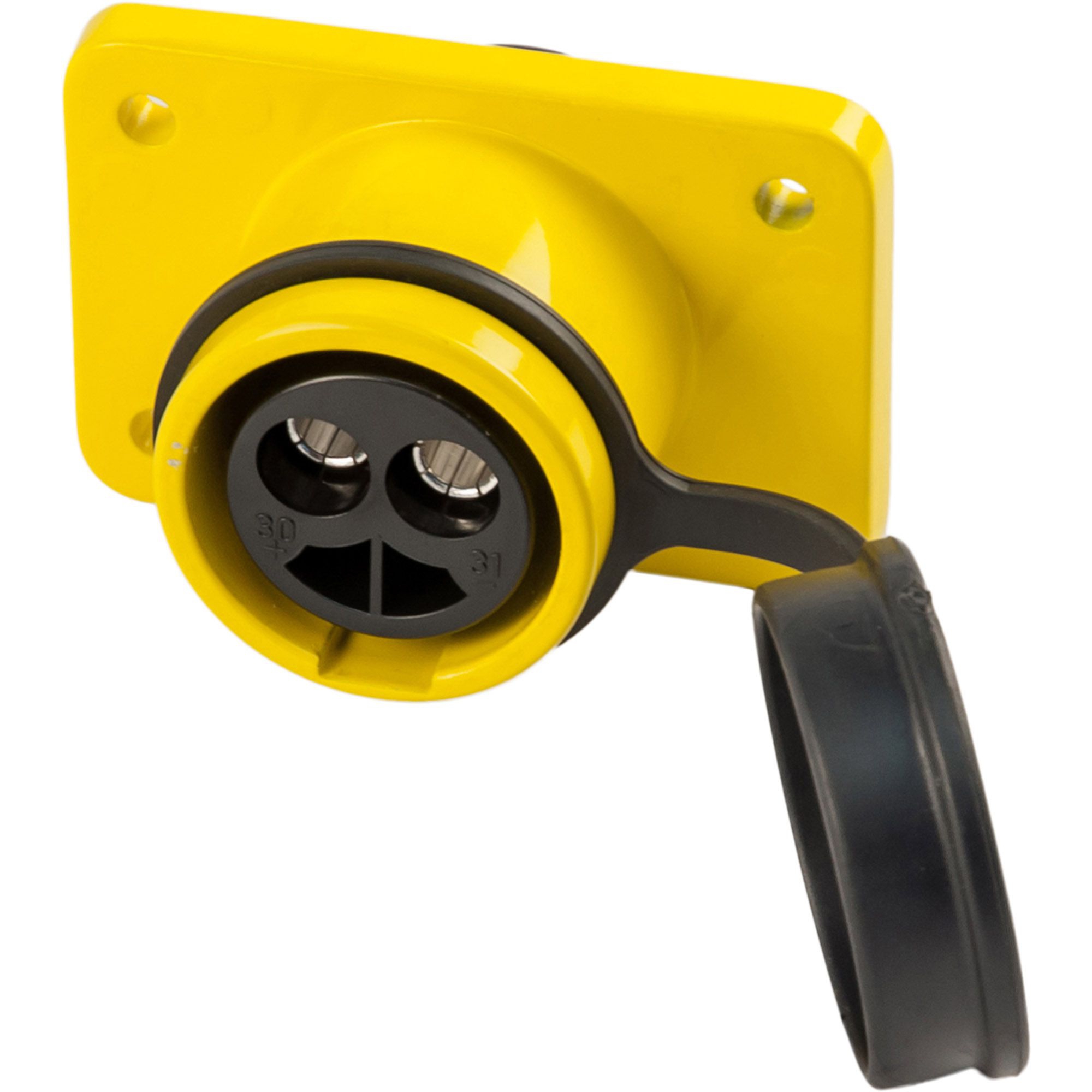 Steckdose 2-pol., 24 Volt, für 35 + 50 mm² Kabel Steckdose 2-pol., 24 Volt, für 35 + 50 mm² Kabel