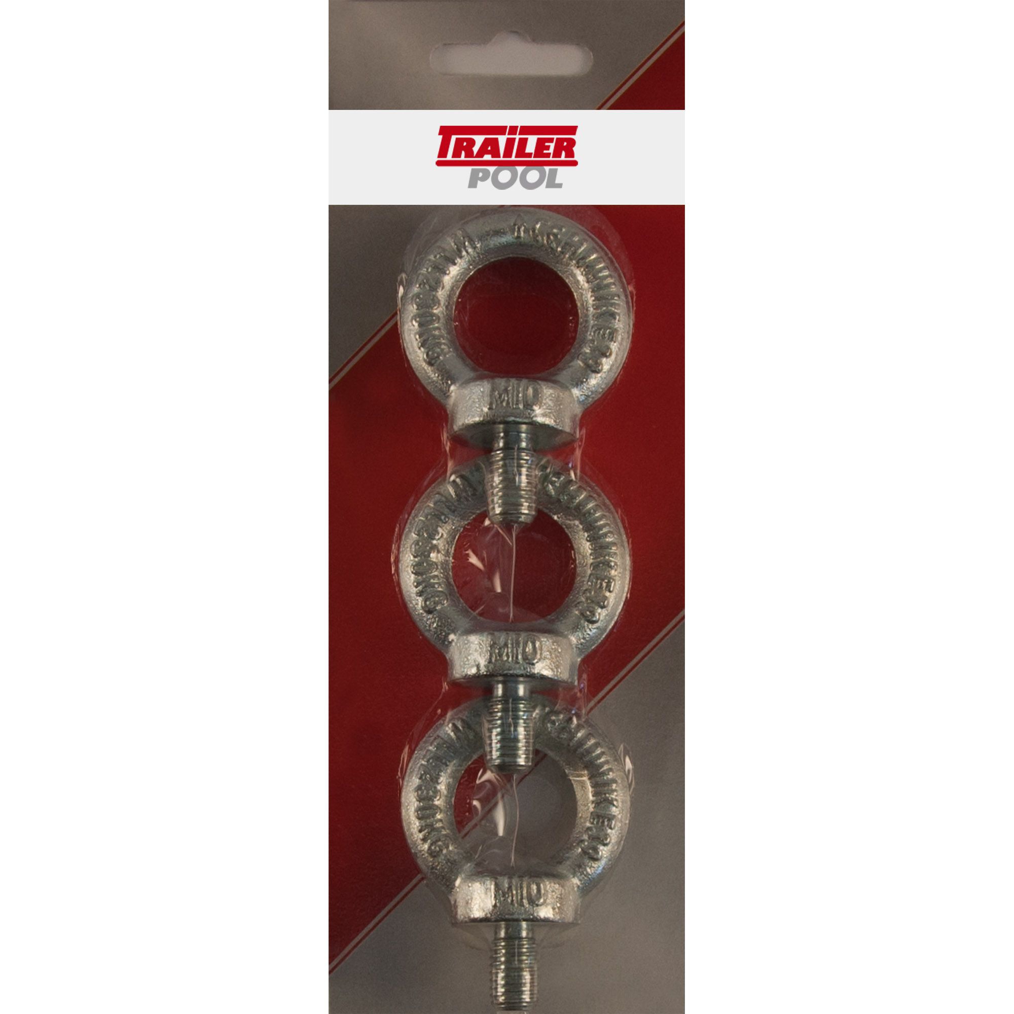 3 x Ringschraube, M10 x 18 mm, Tragfähigkeit 230kg 3 x Ringschraube, M10 x 18 mm, Tragfähigkeit 230kg