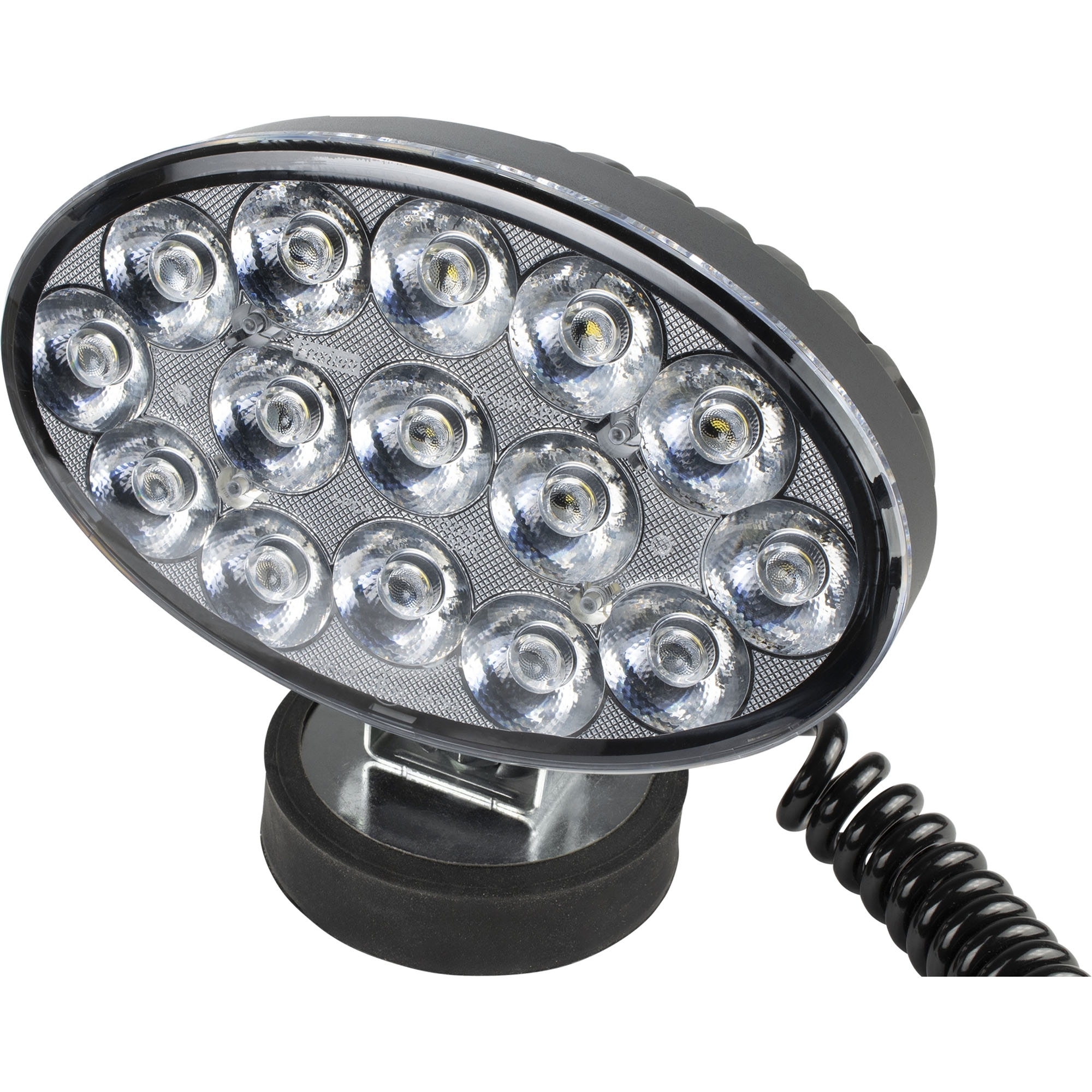 Arbeitsscheinwerfer LED, 6100 lm, 12 bis 32 V, 53W, Spot, Magnethalter