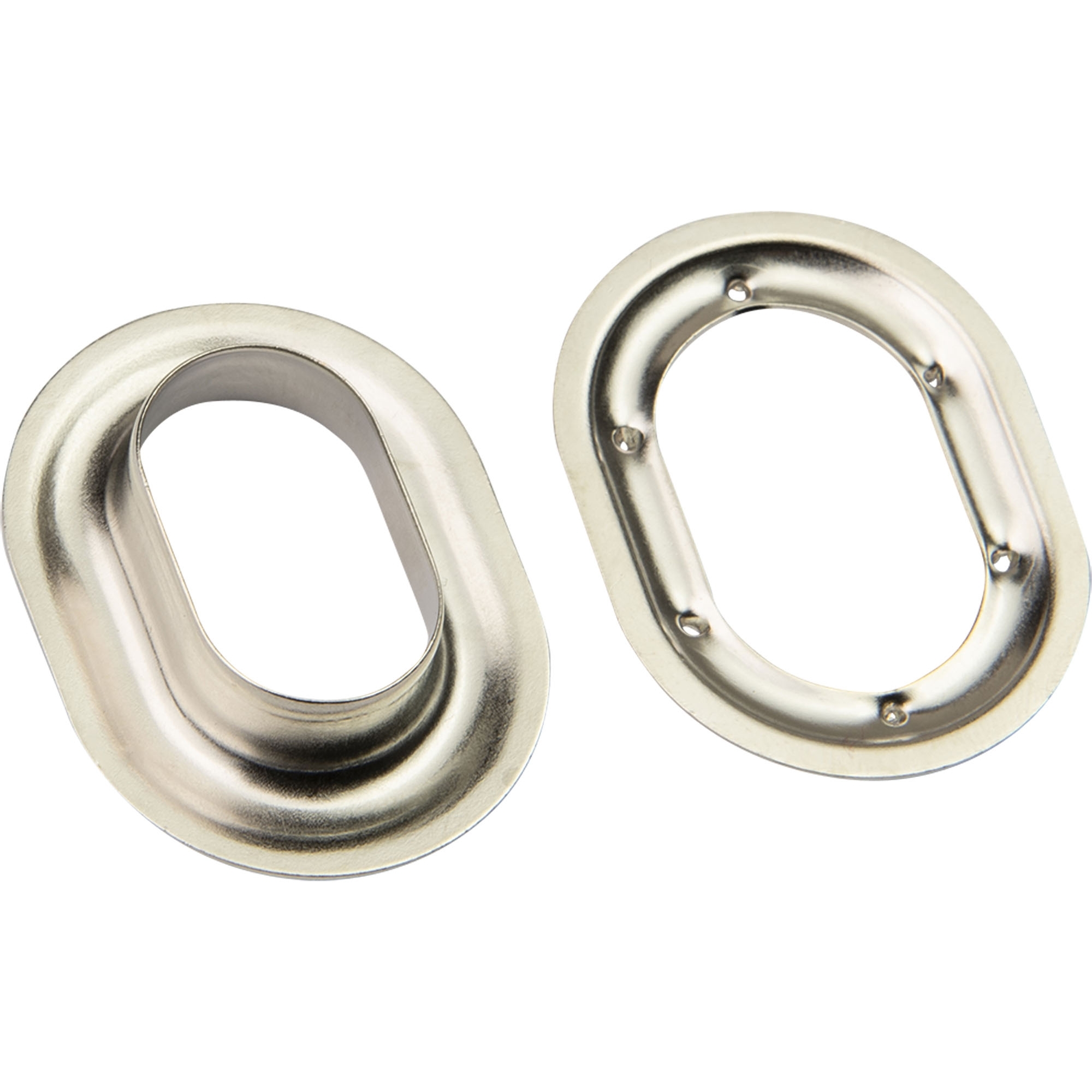 Ovalöse, Messing vernickelt, 22,5 x 13,5 mm
