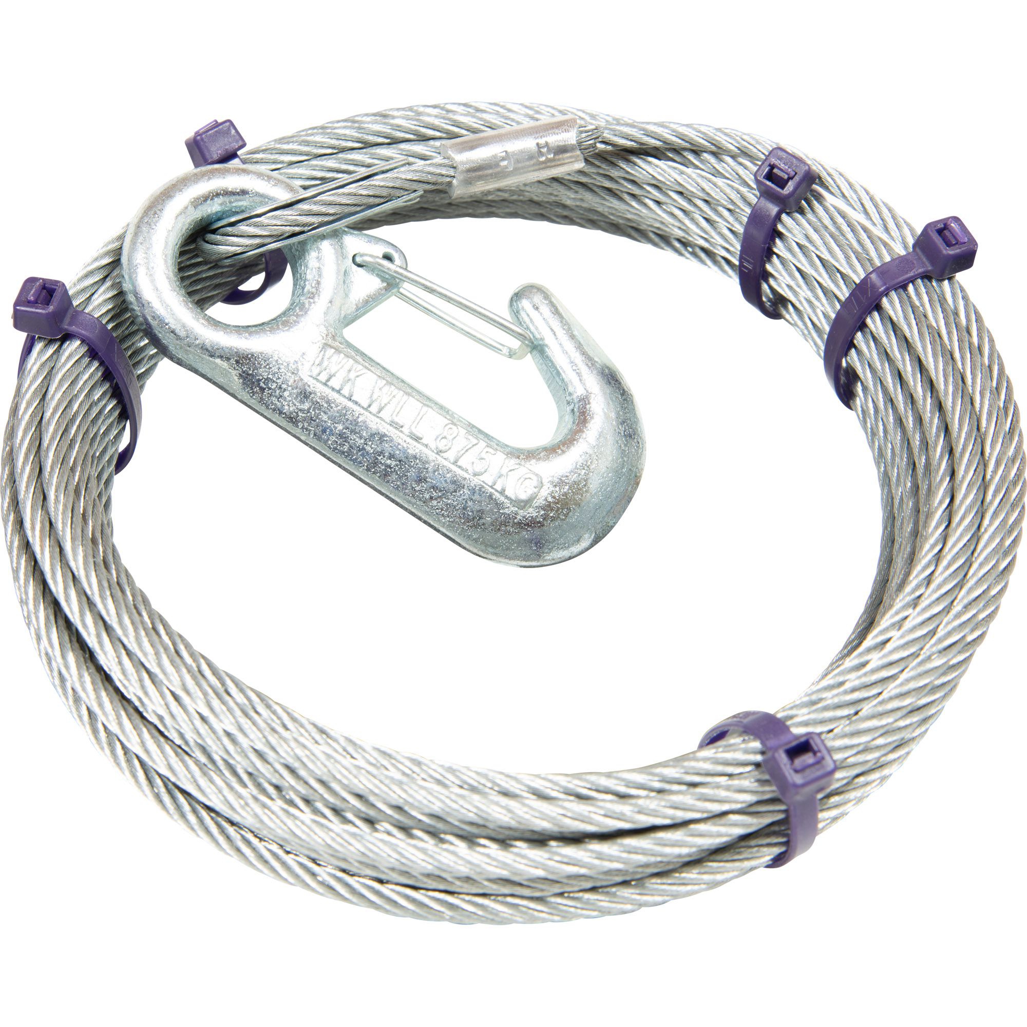 Stahlseil, Ø 4 mm, Länge 10 m, Zuglast 350 daN Stahlseil, Ø 4 mm, Länge 10 m, Zuglast 350 daN