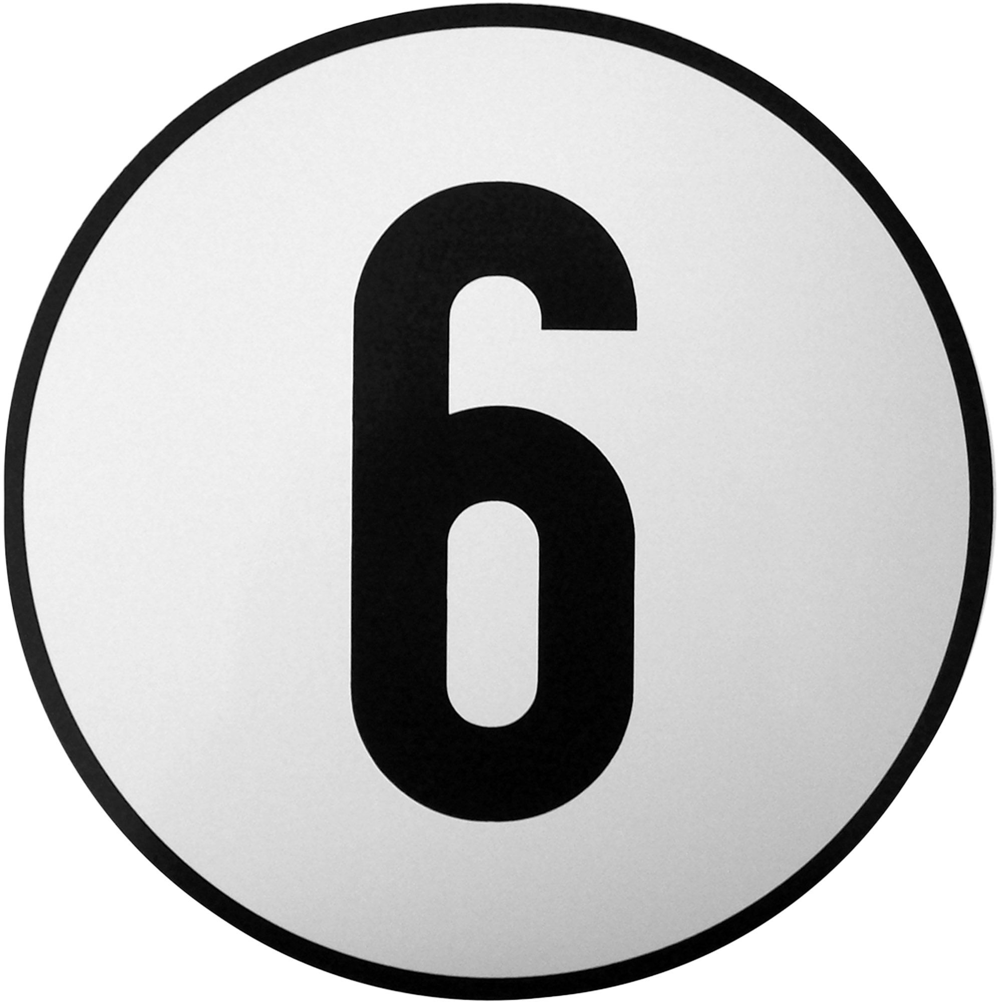 6 km/h-Schild, Ø 200 mm, Stahlblech 6 km/h-Schild, Ø 200 mm, Stahlblech