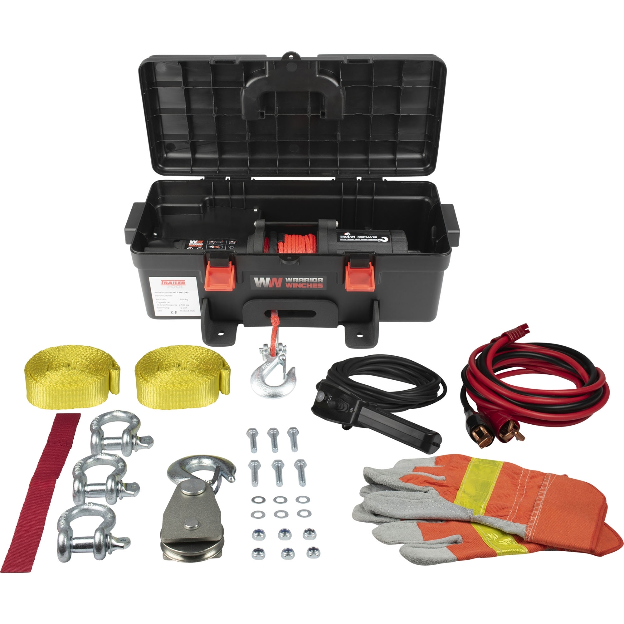 Mobile Seilwinde, 12V, Zugkraft 1814 kg