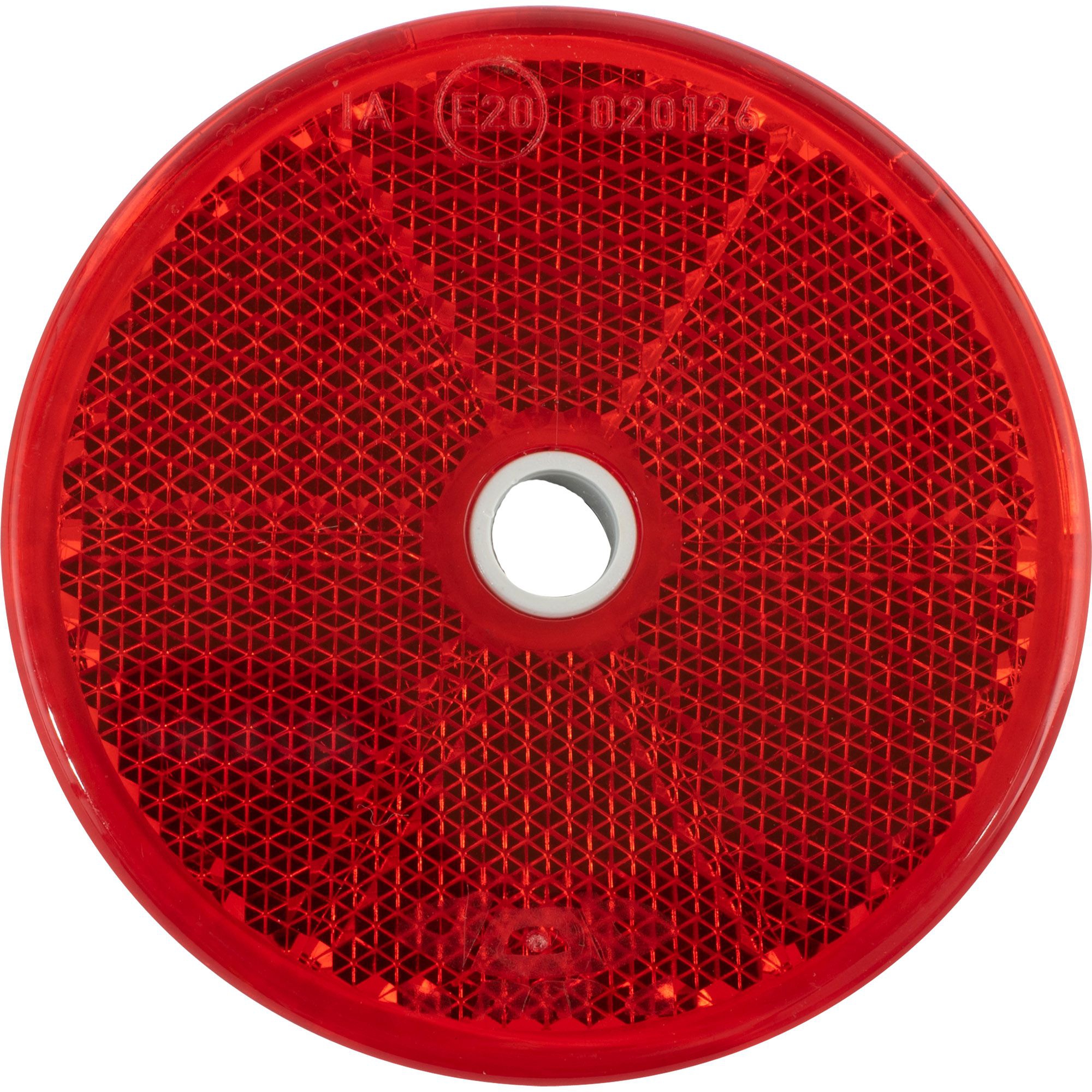 Rückstrahler Ø 60 mm, rot, zum Schrauben