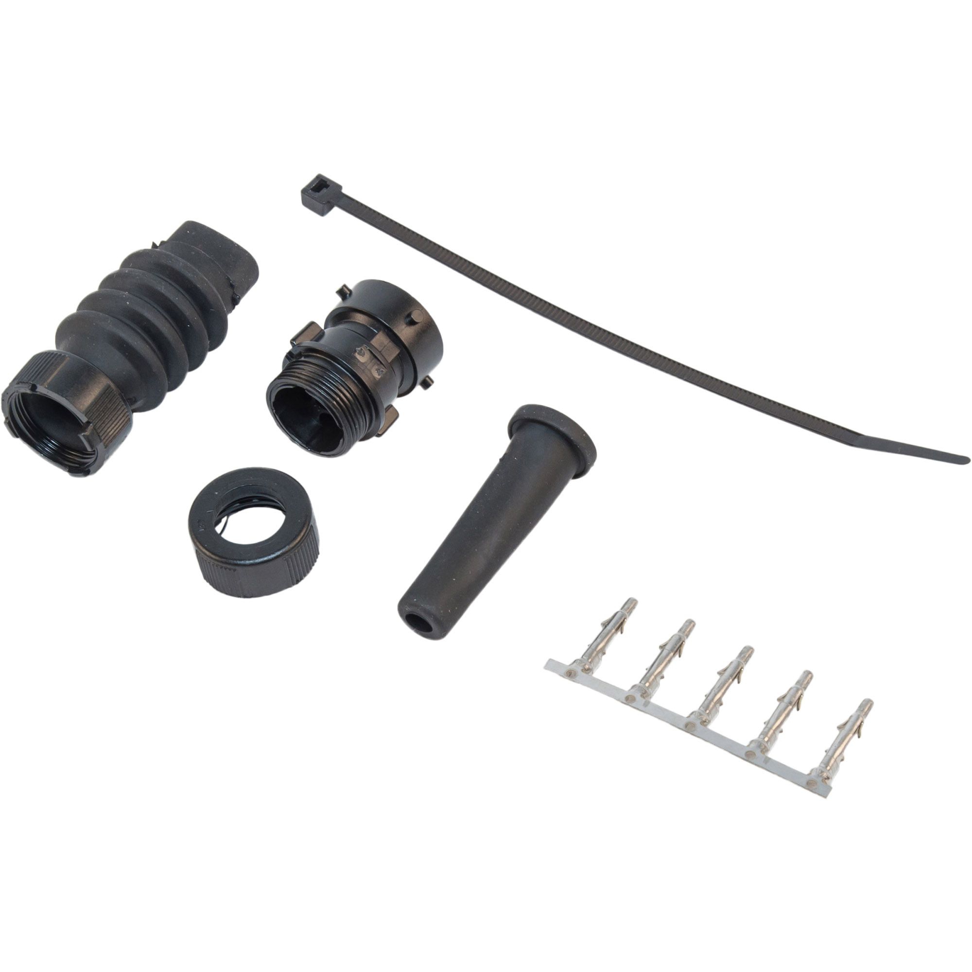 Bajonettverbinder 5-polig, männlich, schwarz Bajonettverbinder 5-polig, männlich, schwarz