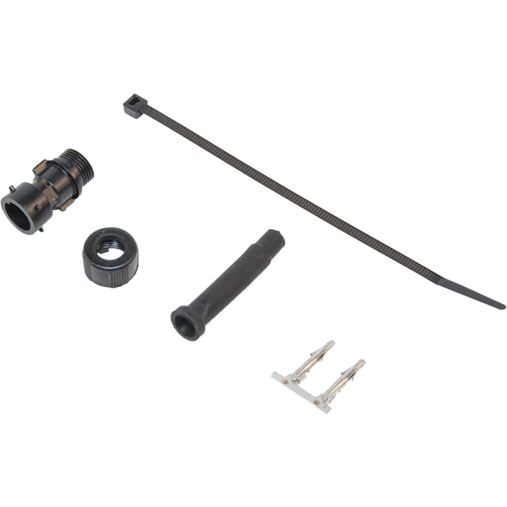 Bajonettverbinder 2-polig, männlich, schwarz Bajonettverbinder 2-polig, männlich, schwarz