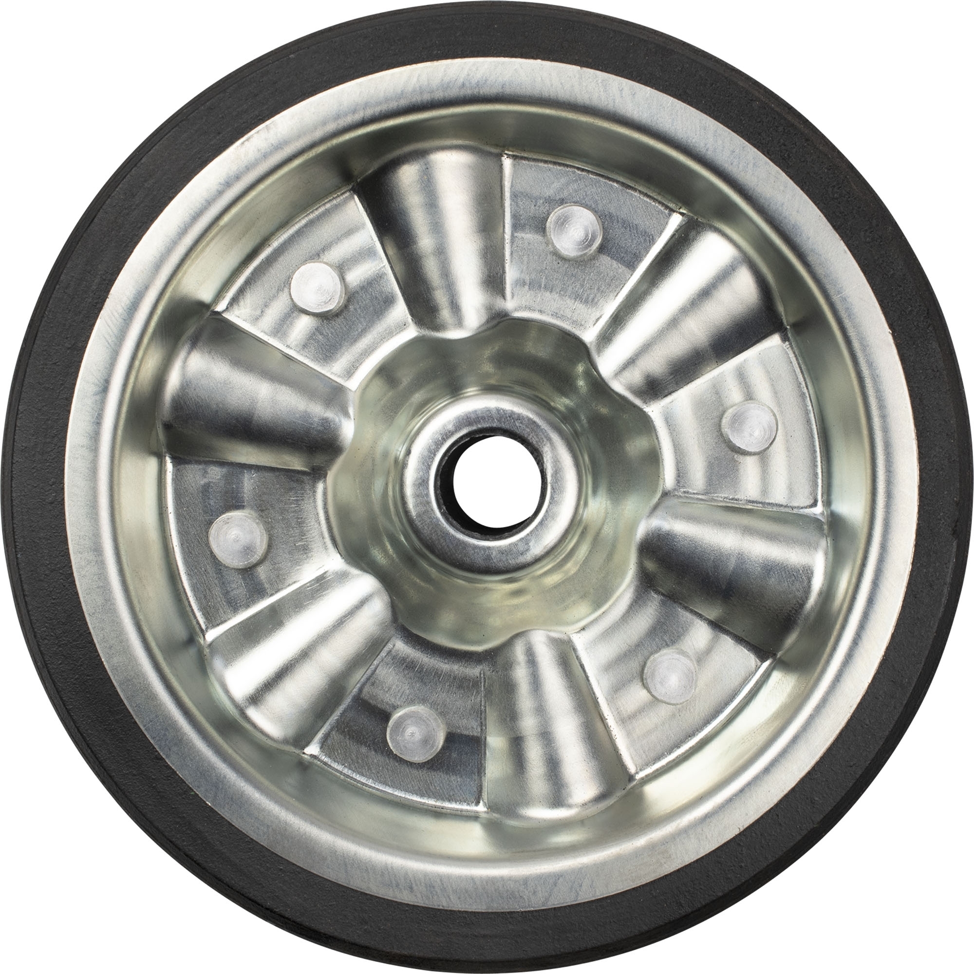 Vollgummirad für Stützrad, 200x50 mm, Metallfelge