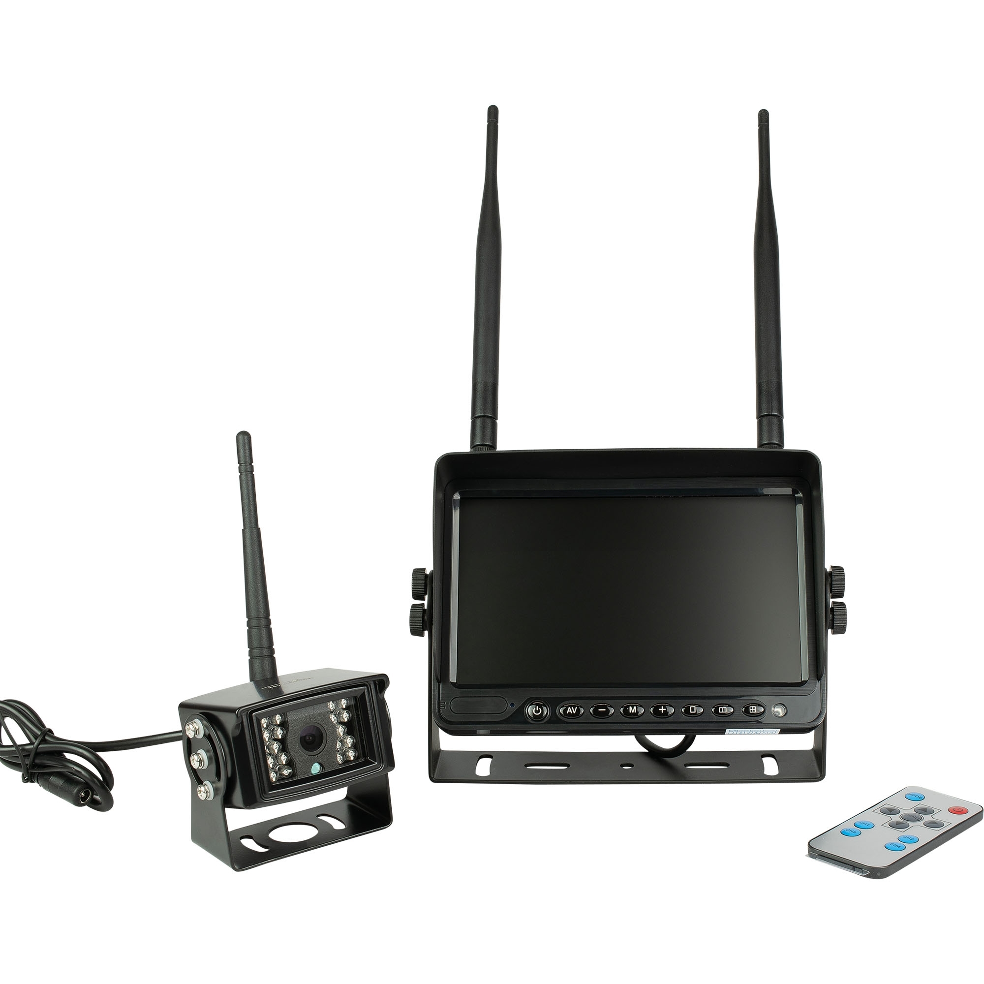 7 Zoll, Wireless-Kamera-Set, vier Kamera-Eingänge mit Audio