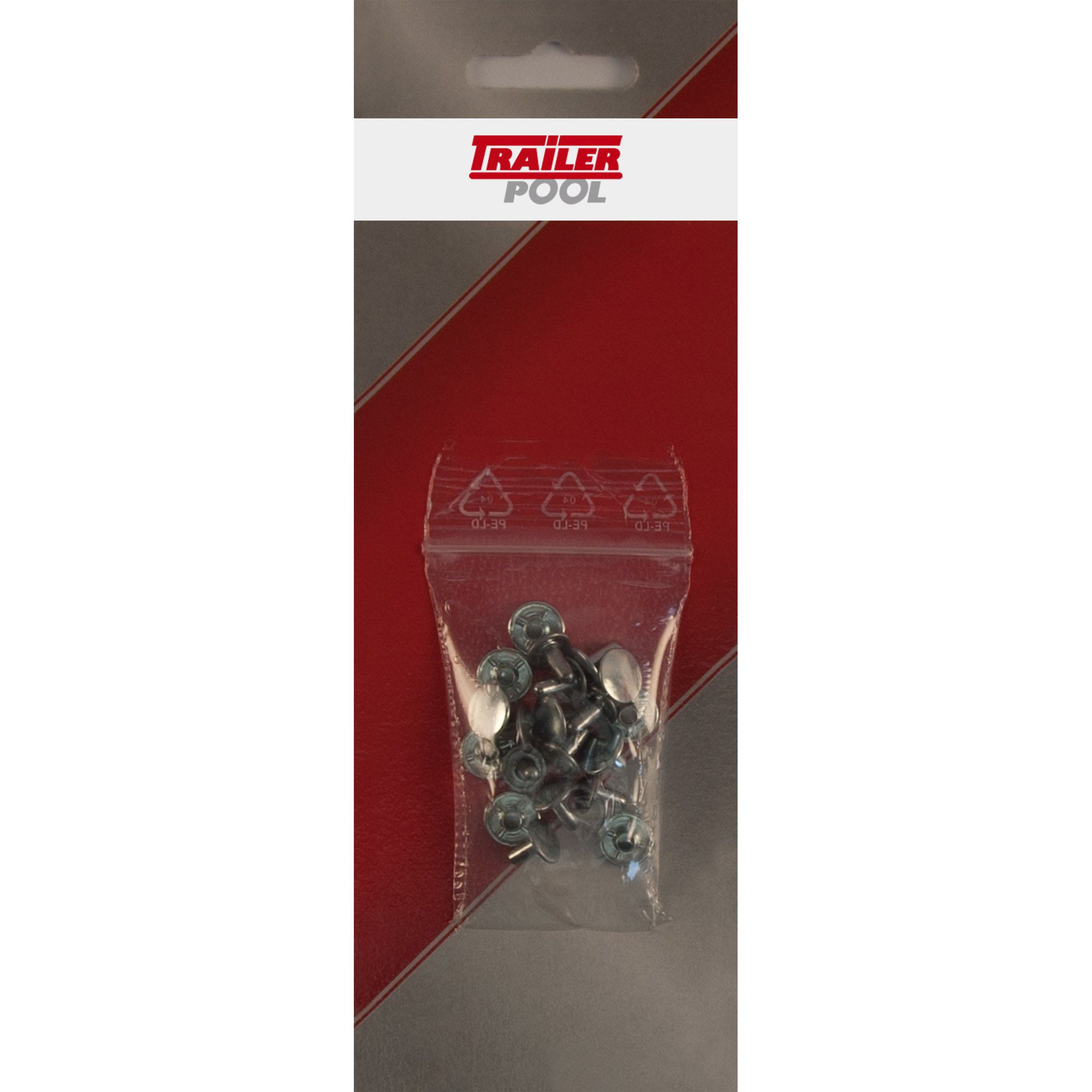 10er-Set Doppel-Calott verzinkt, Hohlniet 10er-Set Doppel-Calott verzinkt, Hohlniet