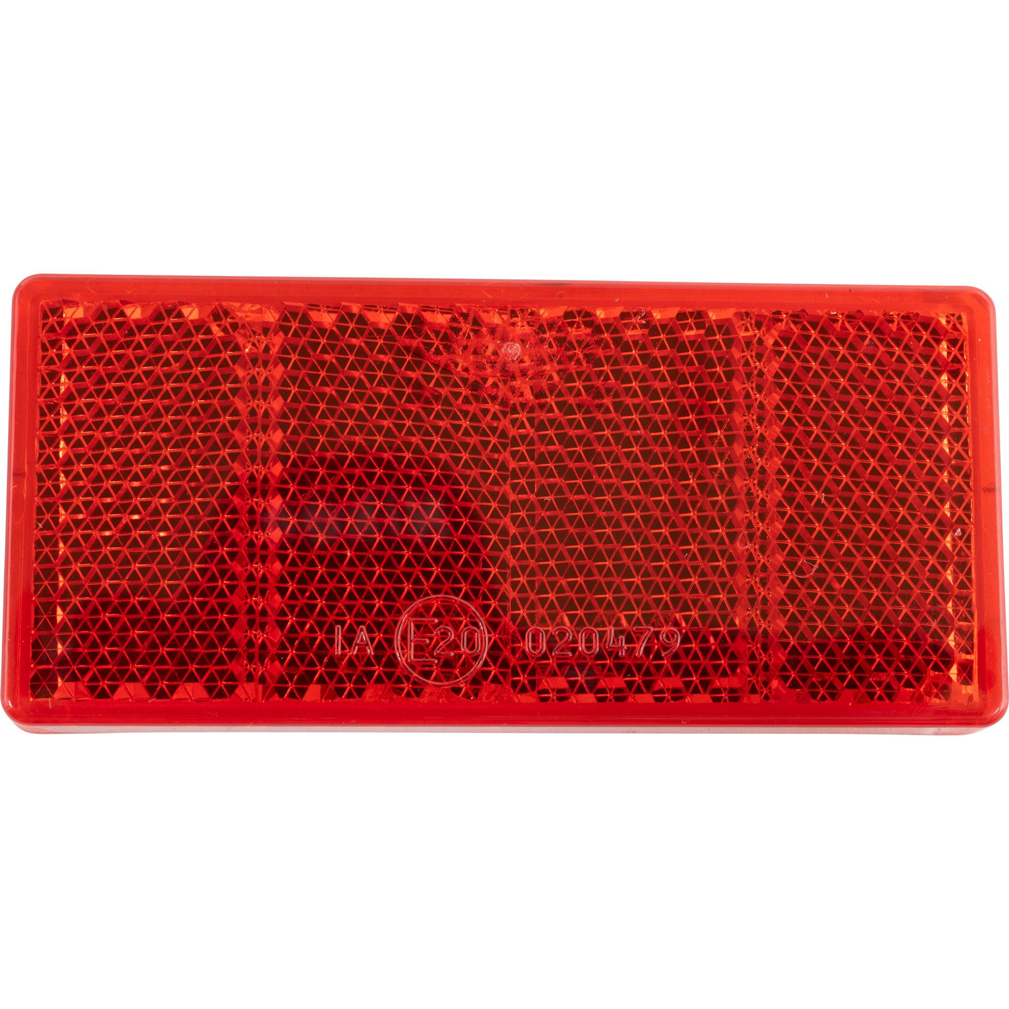 Rückstrahler 69 x 31,5 mm, rot, zum Kleben