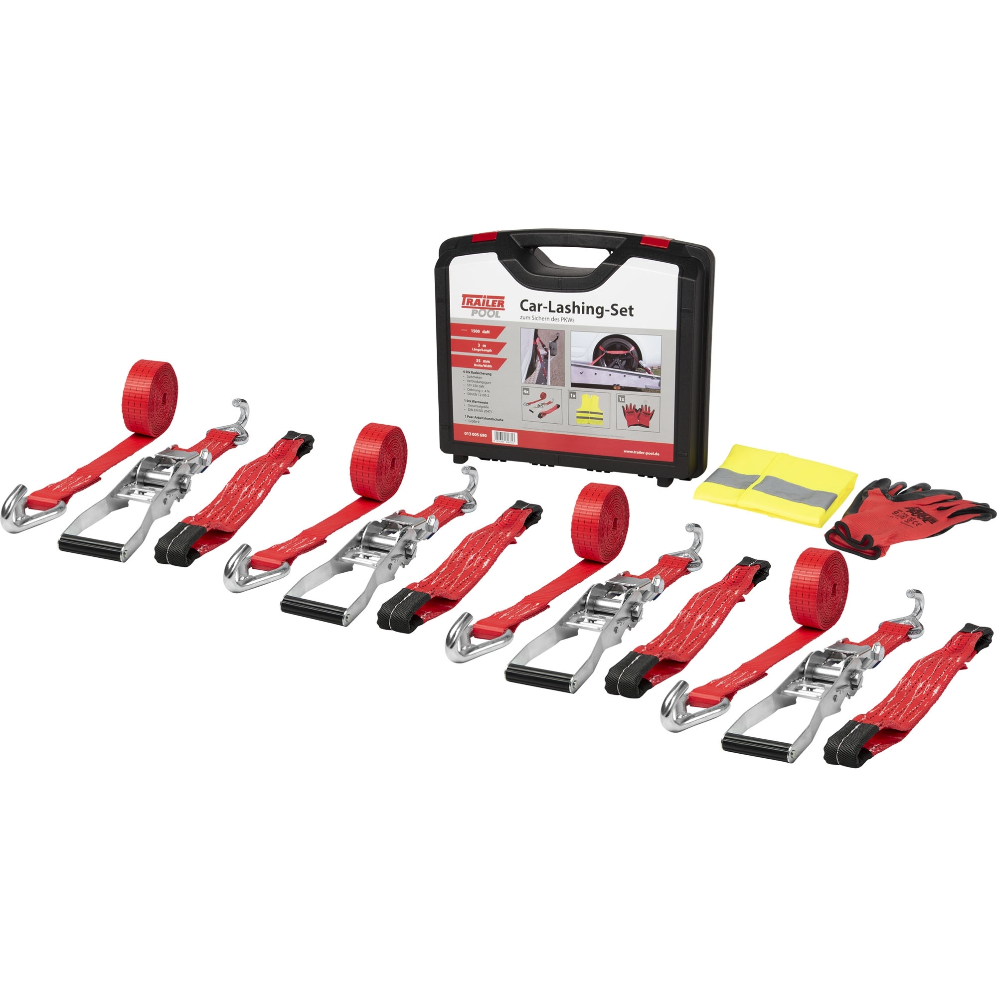 Autotransportgurt Kofferset, Radsicherung 3-teilig
