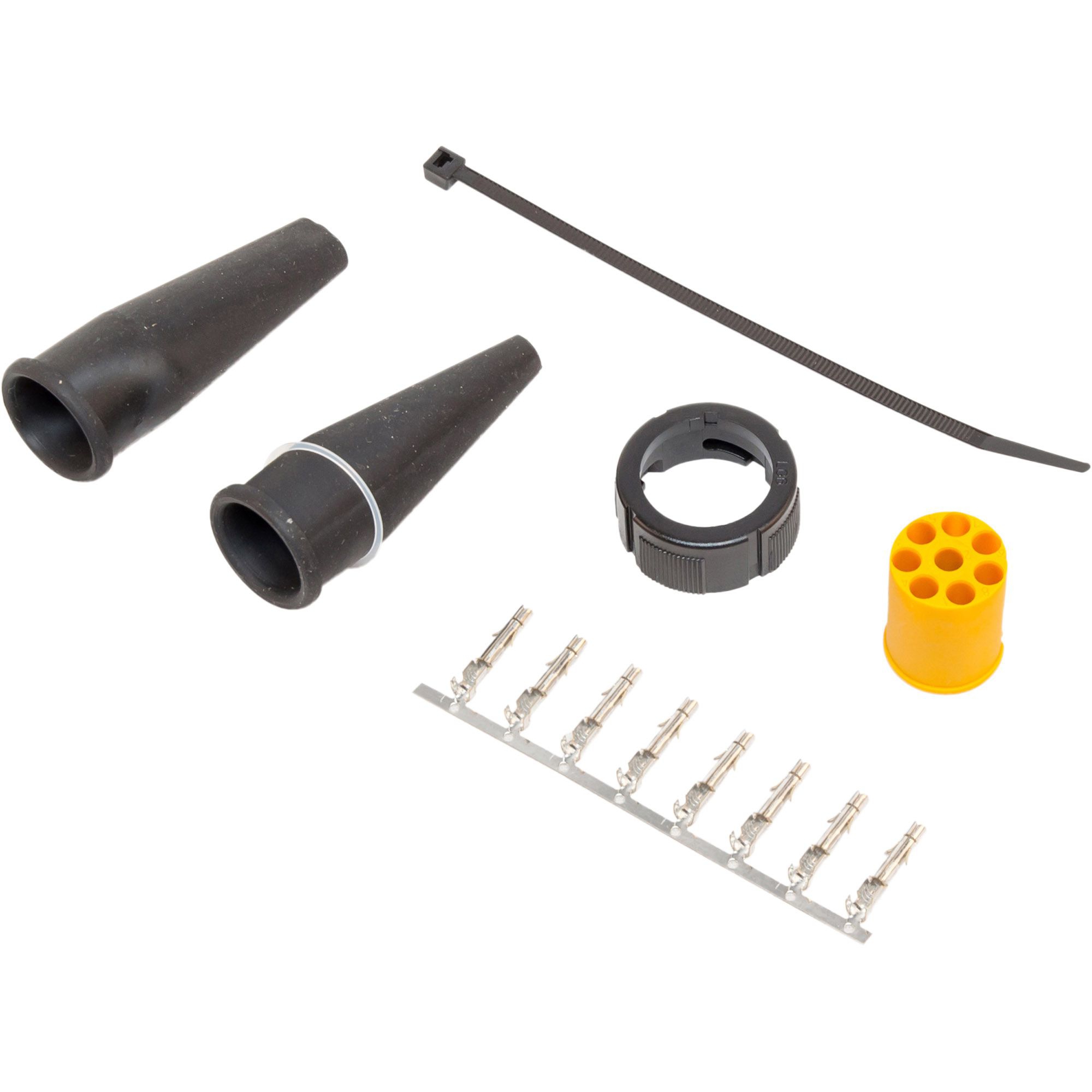 Bajonettverbinder 8-polig, gelb/grau = links Bajonettverbinder 8-polig, gelb/grau = links