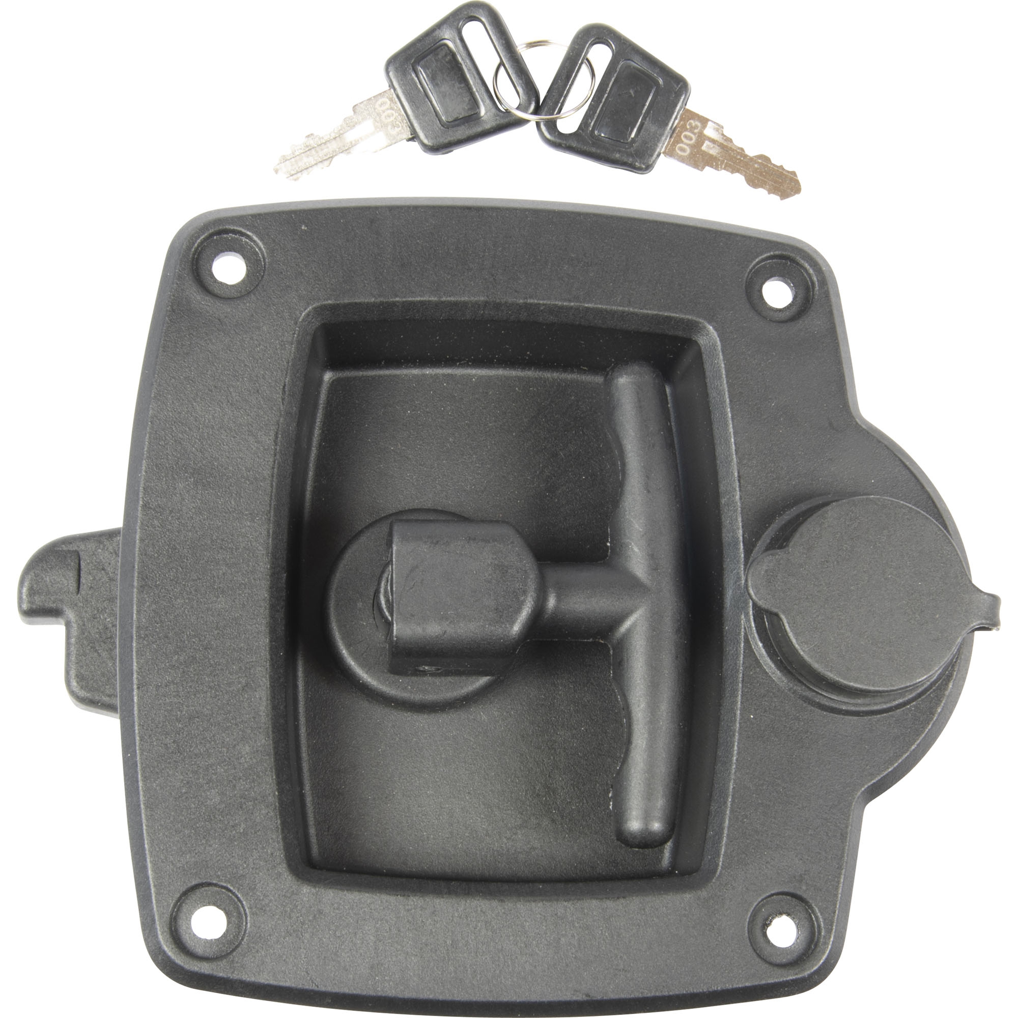 Kunststoffverschluss mit Schloss, schwarz Kunststoffverschluss mit Schloss, schwarz