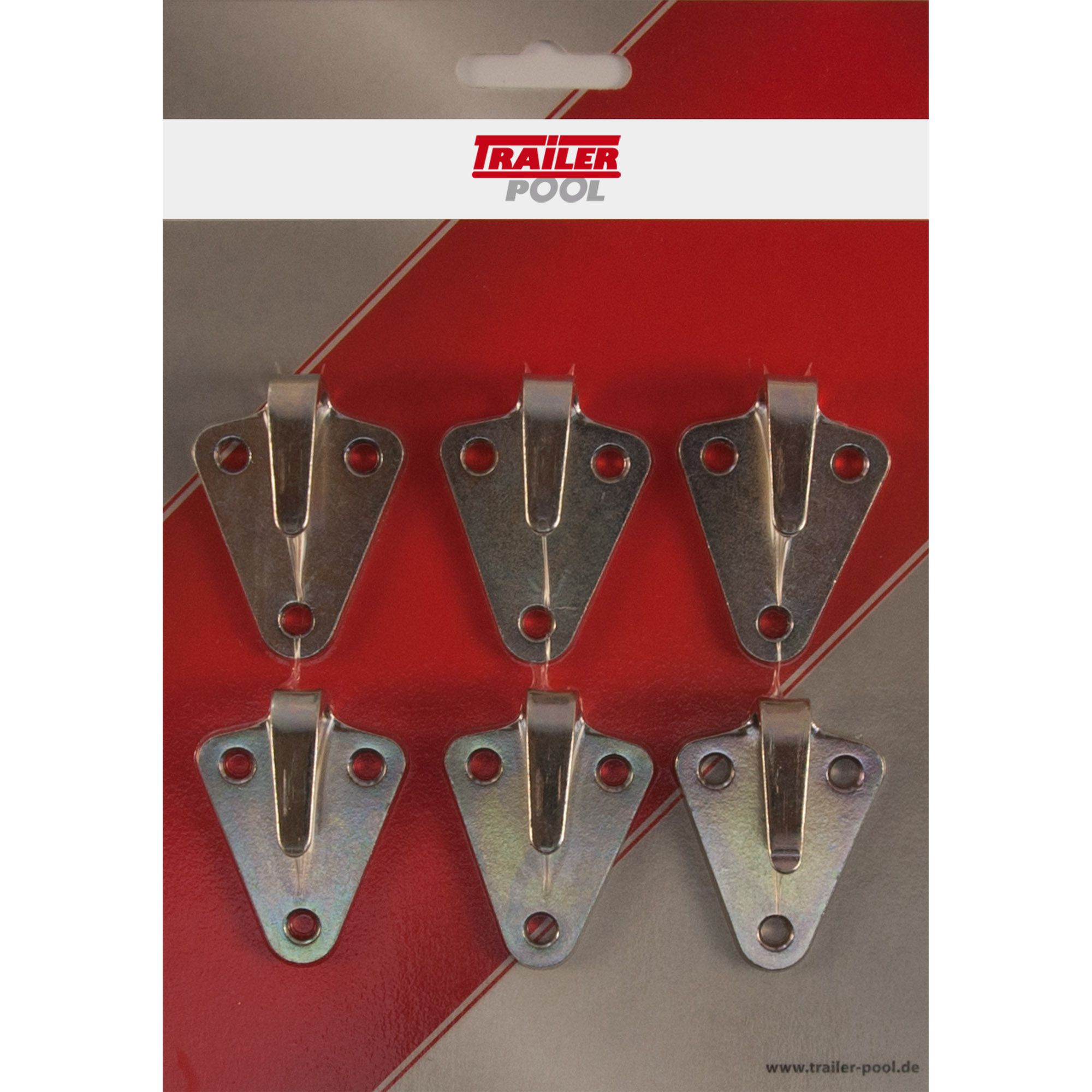 6 x Planenhaken 3-Loch, Länge 50 mm, LA 32x24 mm 6 x Planenhaken 3-Loch, Länge 50 mm, LA 32x24 mm