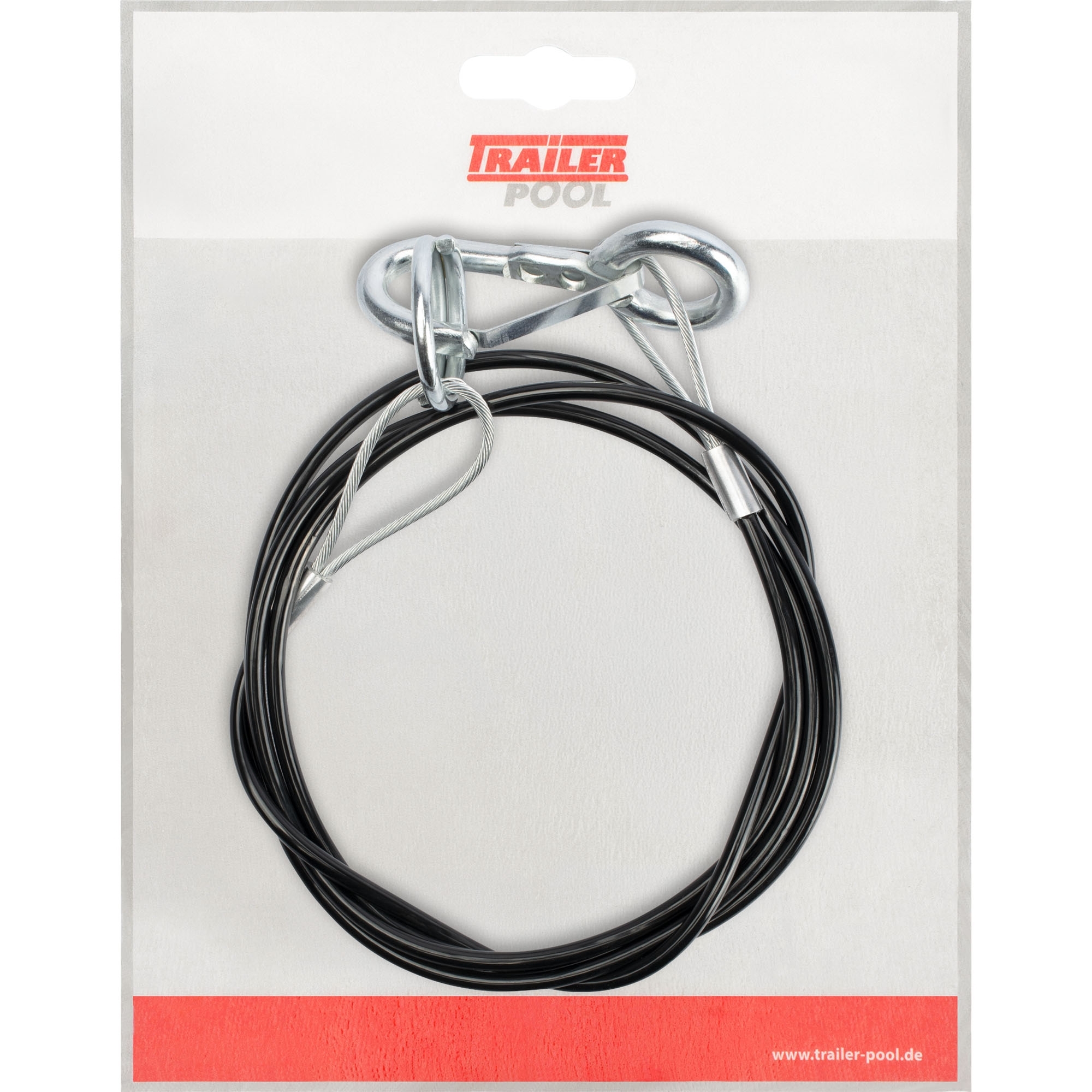 Abreißseil mit Ring, Länge 1500 mm, schwarz