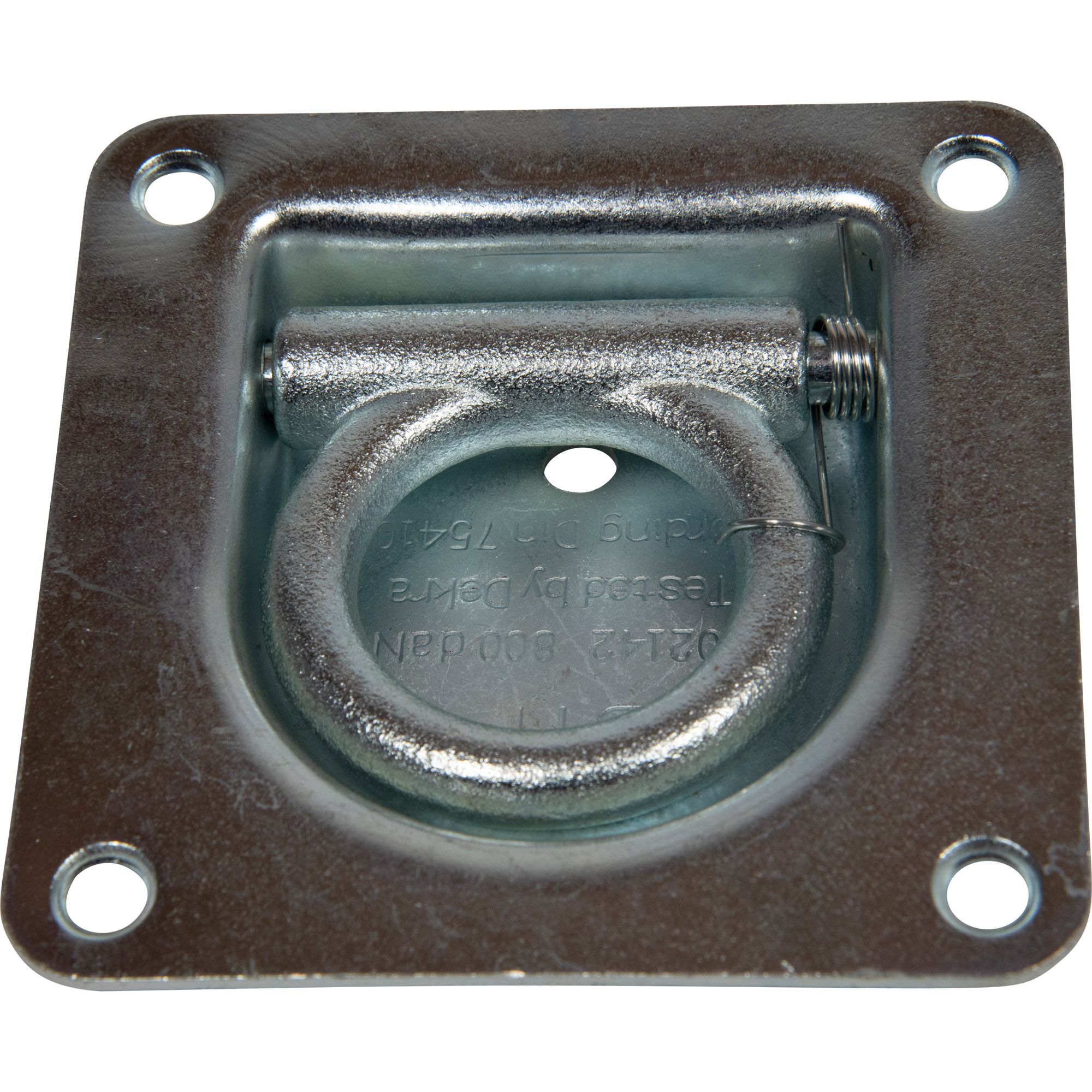 Zurrmulde/Druckfeder, 105x105mm, 800daN, Edelstahl