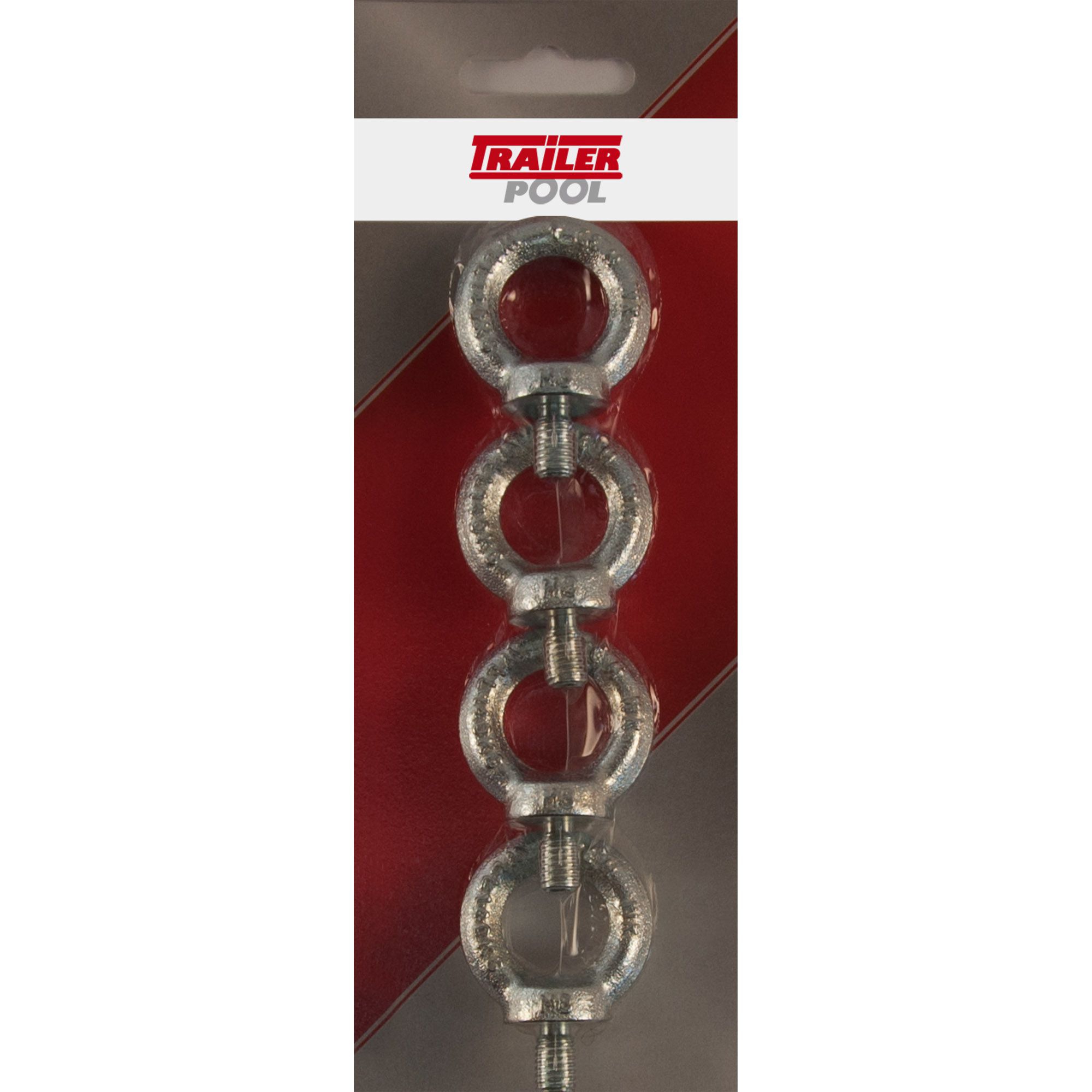 4 x Ringschraube, M8 x 15 mm, Tragfähigkeit 140 kg 4 x Ringschraube, M8 x 15 mm, Tragfähigkeit 140 kg