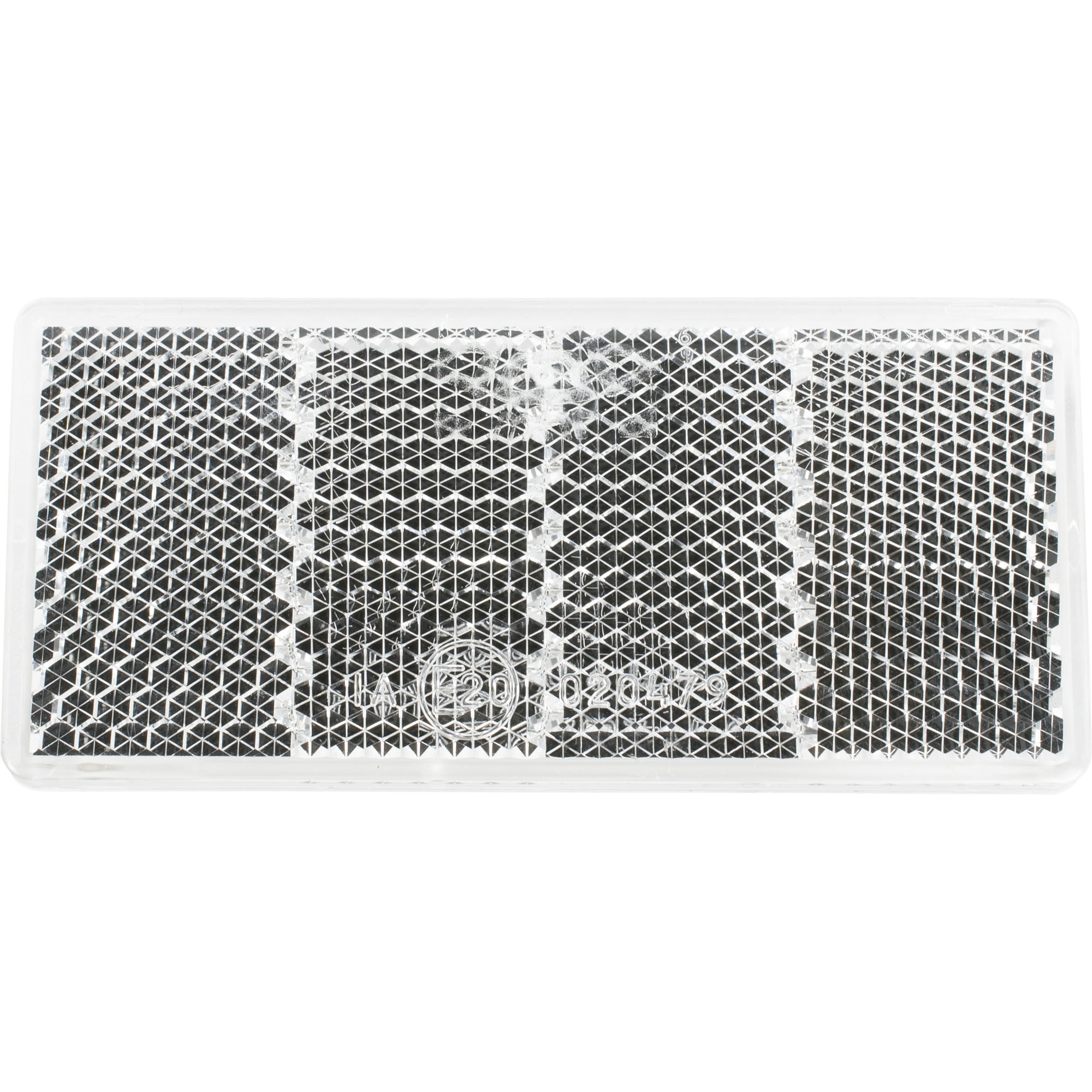 Rückstrahler weiß rechteckig 69 x31, 5 mm zum Kleb