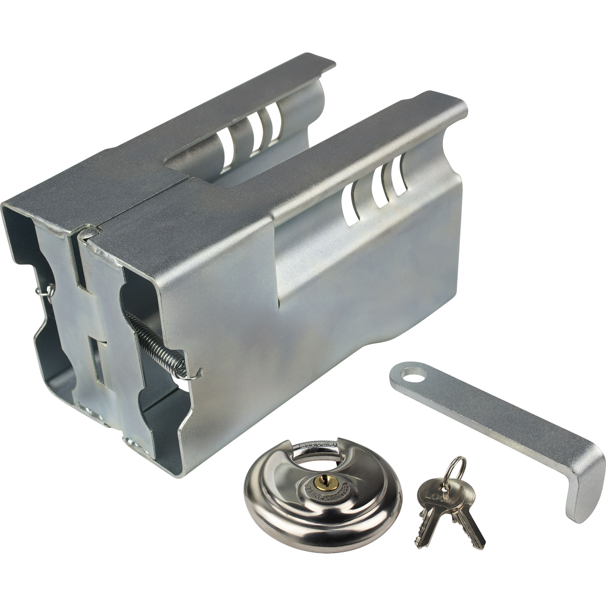 Kastenschloss, klappbar, für den an- und abgekoppelten Zustand