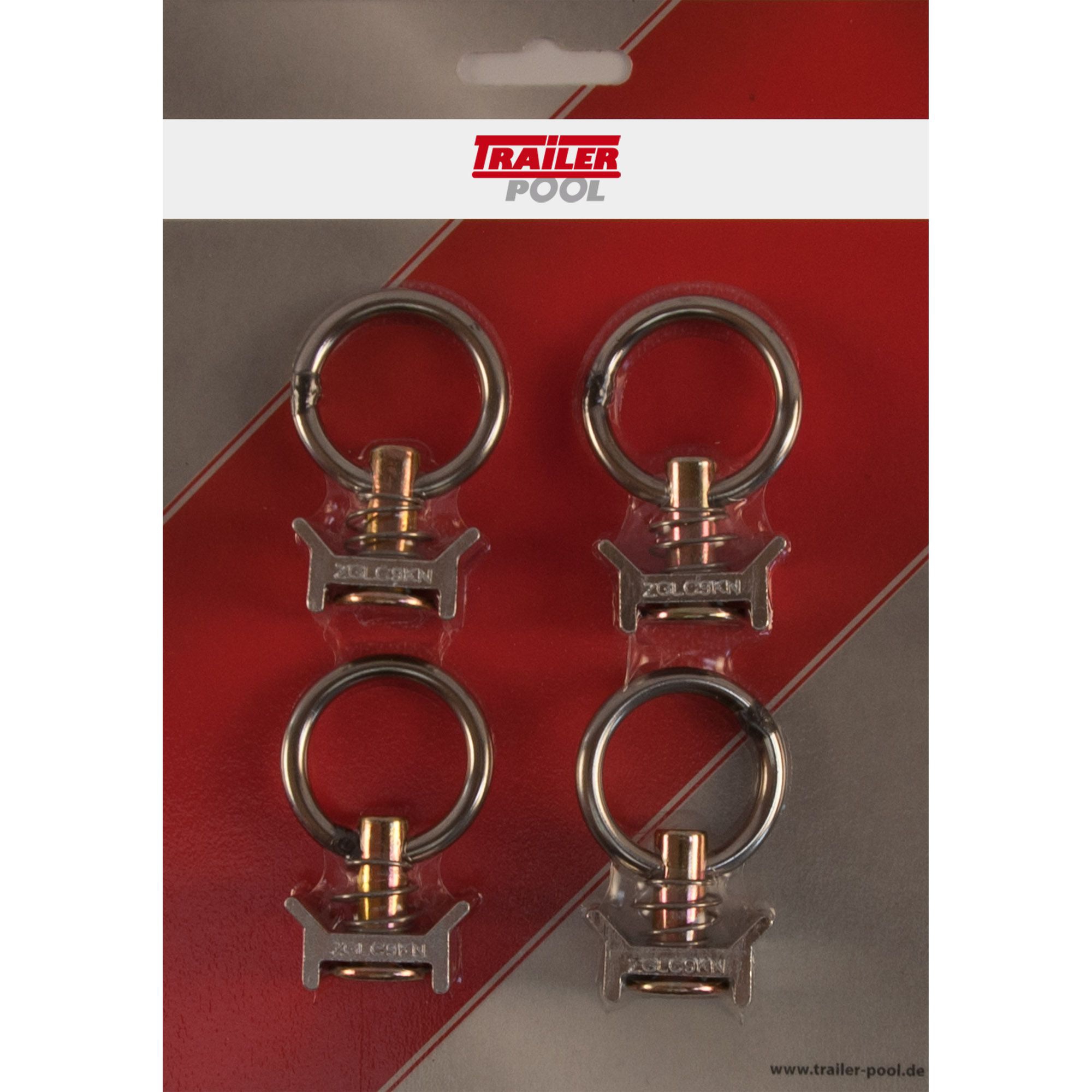 4 x Beschlag mit Ring, für Airlineschiene 4 x Beschlag mit Ring, für Airlineschiene