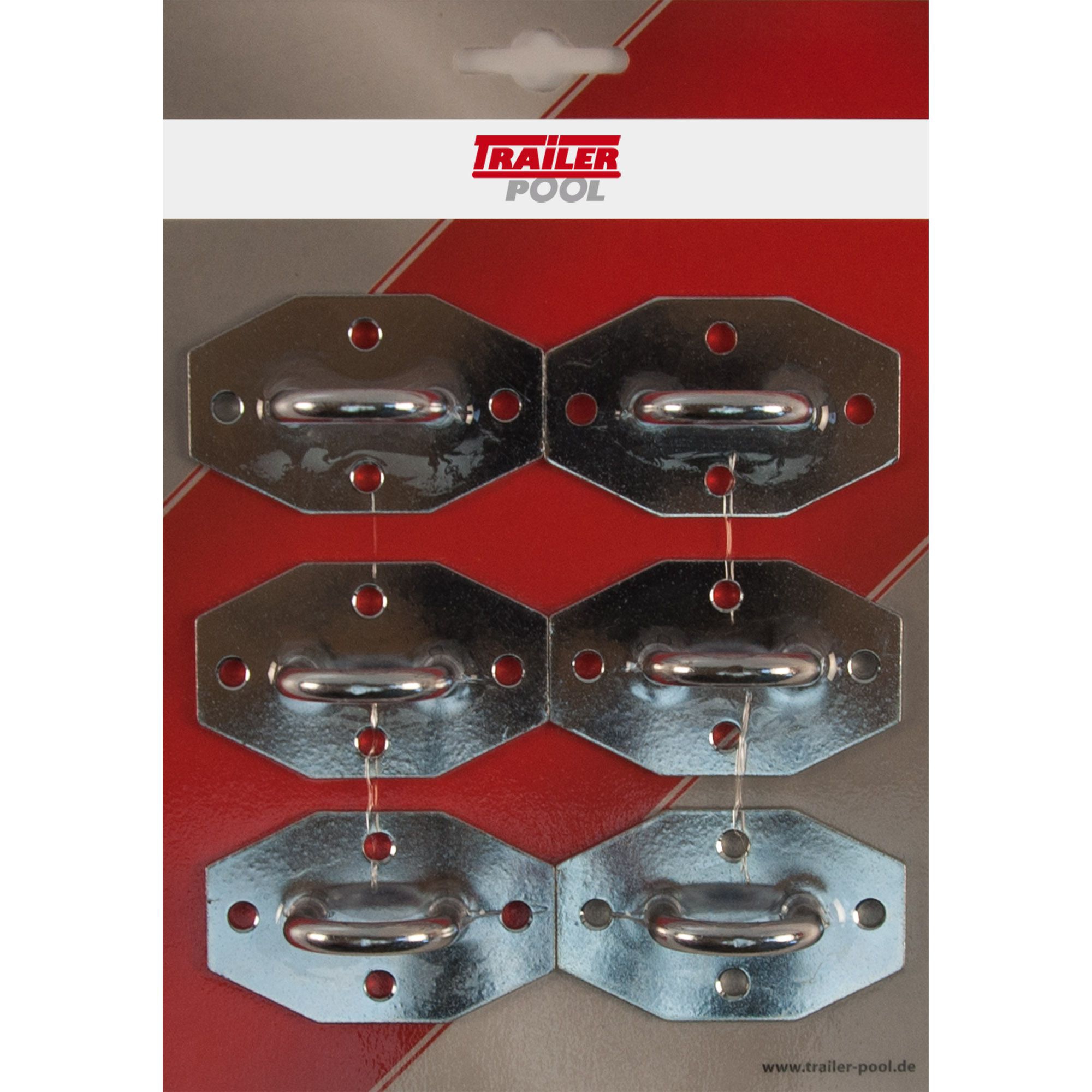 6x Bügelkrampe, Höhe 25 mm, achteckige Grundplatte 6x Bügelkrampe, Höhe 25 mm, achteckige Grundplatte