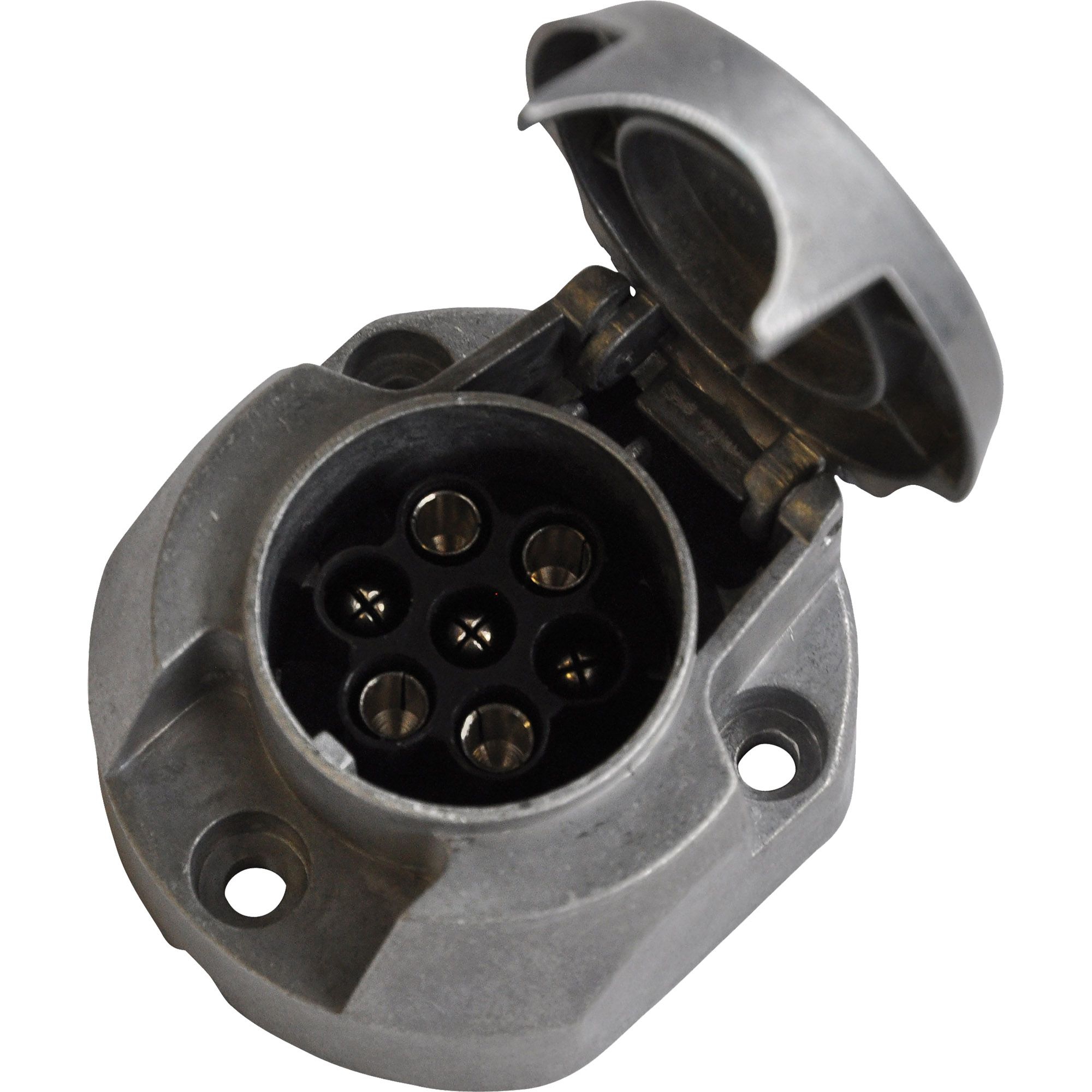 Steckdose 7-polig, 12V, Metall Steckdose 7-polig, 12V, Metall