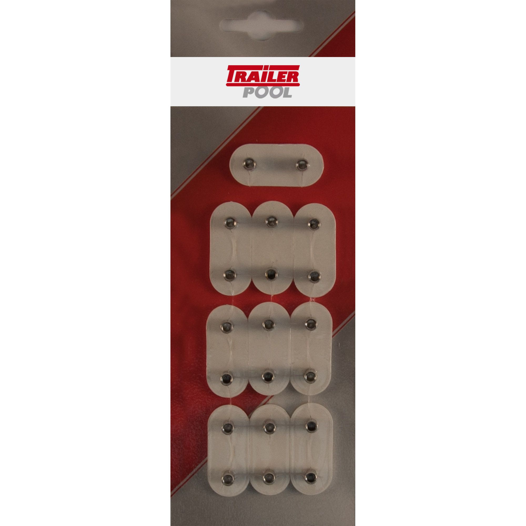 10er-Set Planenhaken Nietunterlage Kunststoff weiß 10er-Set Planenhaken Nietunterlage Kunststoff weiß