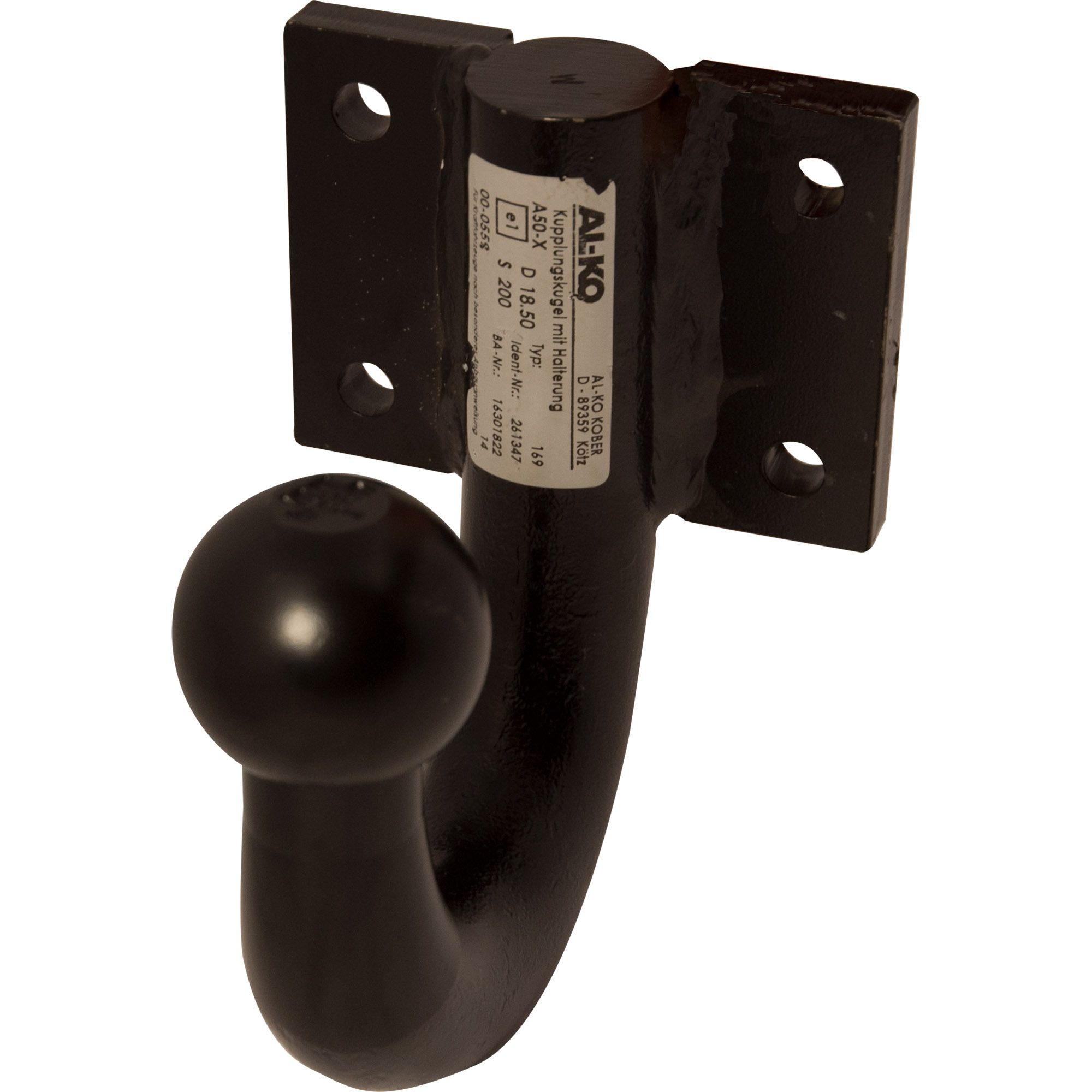 Anschraubplatte mit Kugelhals, Lochbild 83x56 mm, Anschraubplatte mit Kugelhals, Lochbild 83x56 mm,