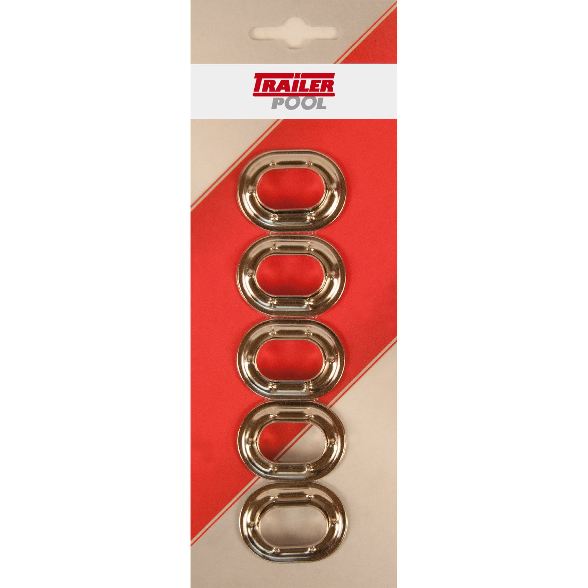 5 x Ovalöse, Messing vernickelt, 22,5 x 13,5 mm 5 x Ovalöse, Messing vernickelt, 22,5 x 13,5 mm