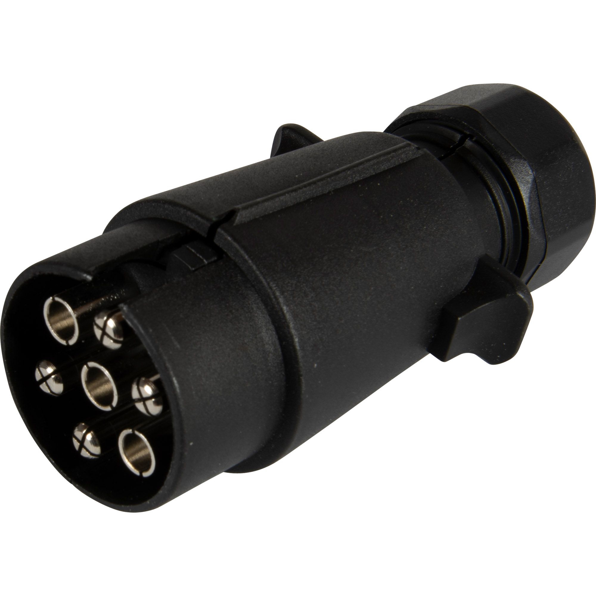 Stecker 7-polig, 12V, Kunststoff, Flachsteckanschluss