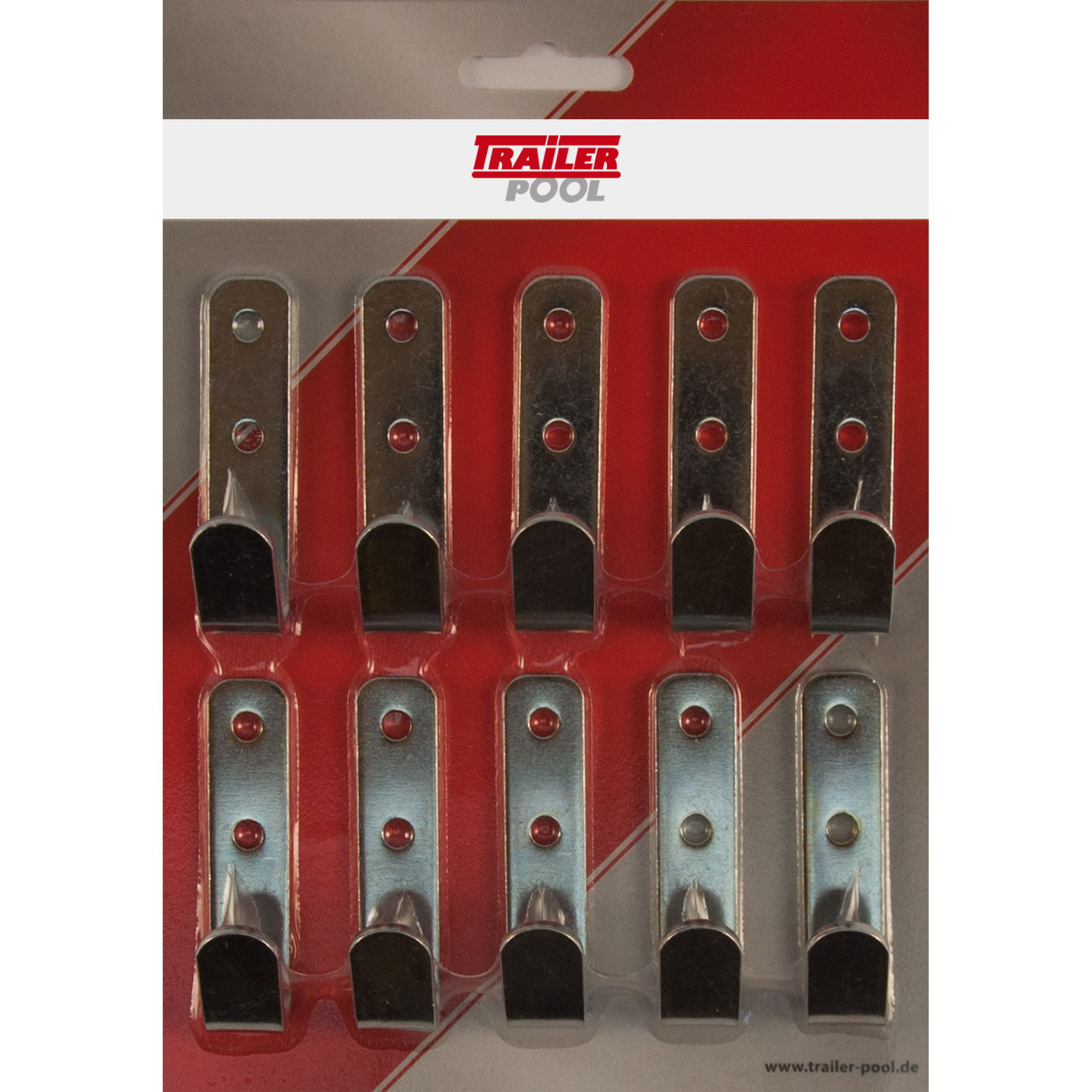 10 x Abspannhaken 2-Loch, Länge 68 mm, LA 20 mm 10 x Abspannhaken 2-Loch, Länge 68 mm, LA 20 mm