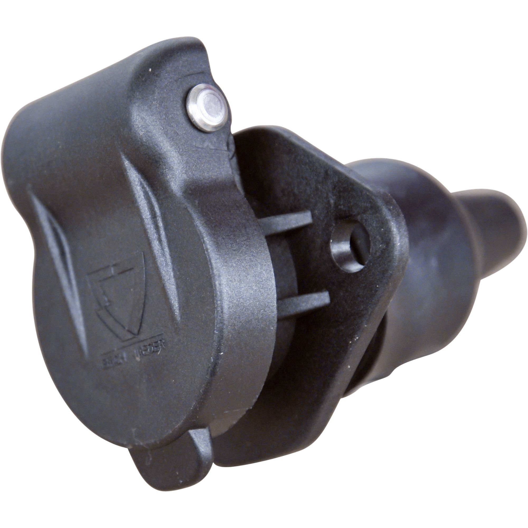 Steckdose 3-polig, 12 bis 24V, Kunststoff Steckdose 3-polig, 12 bis 24V, Kunststoff