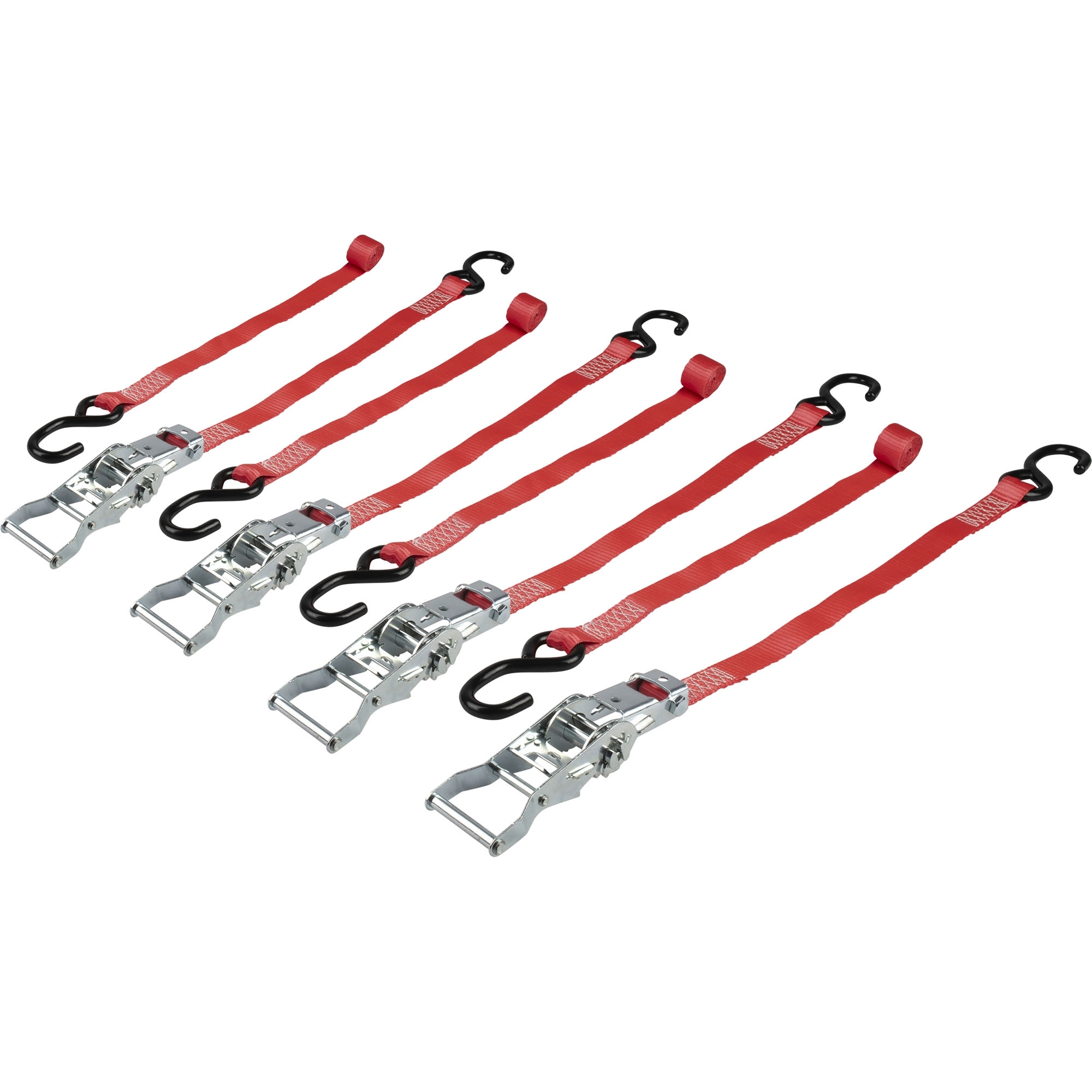 4x Motorrad-Zurrgurt, L1500 mm, LC 450 daN, rot 4x Motorrad-Zurrgurt, L1500 mm, LC 450 daN, rot