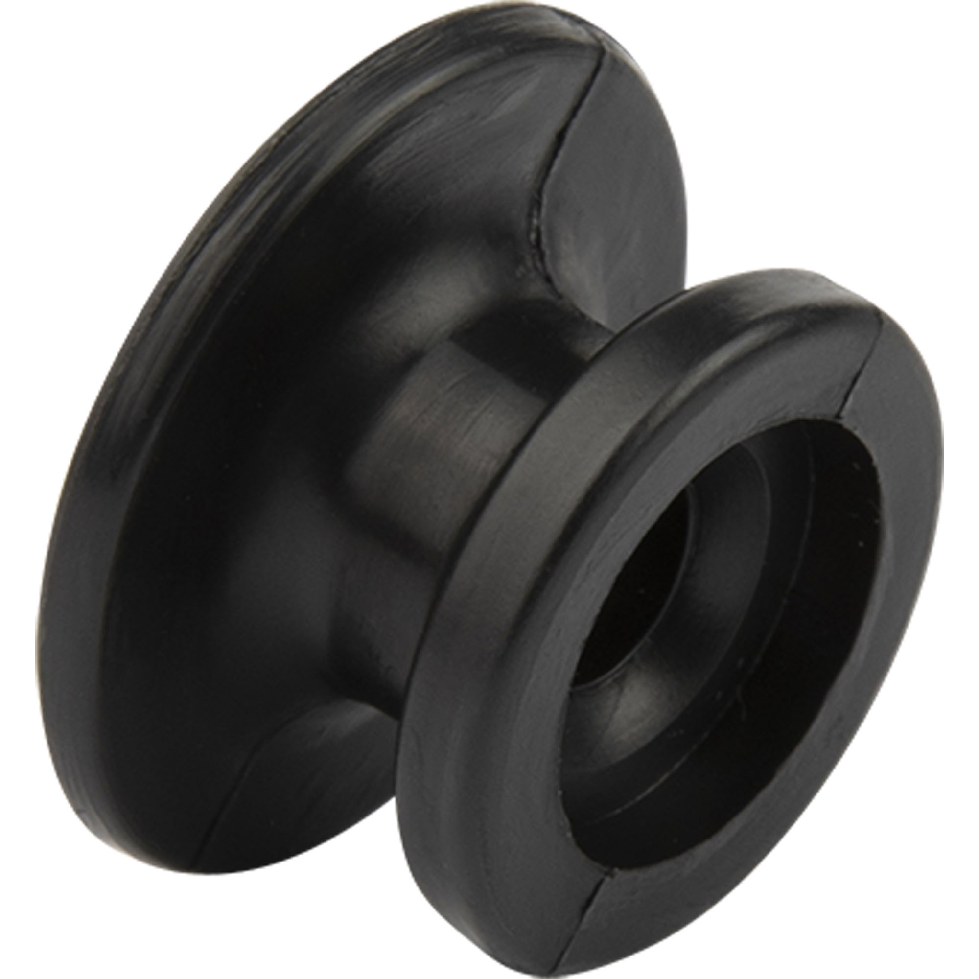 Rundknopf, Kunststoff, schwarz, Seil-Ø 6+8 mm