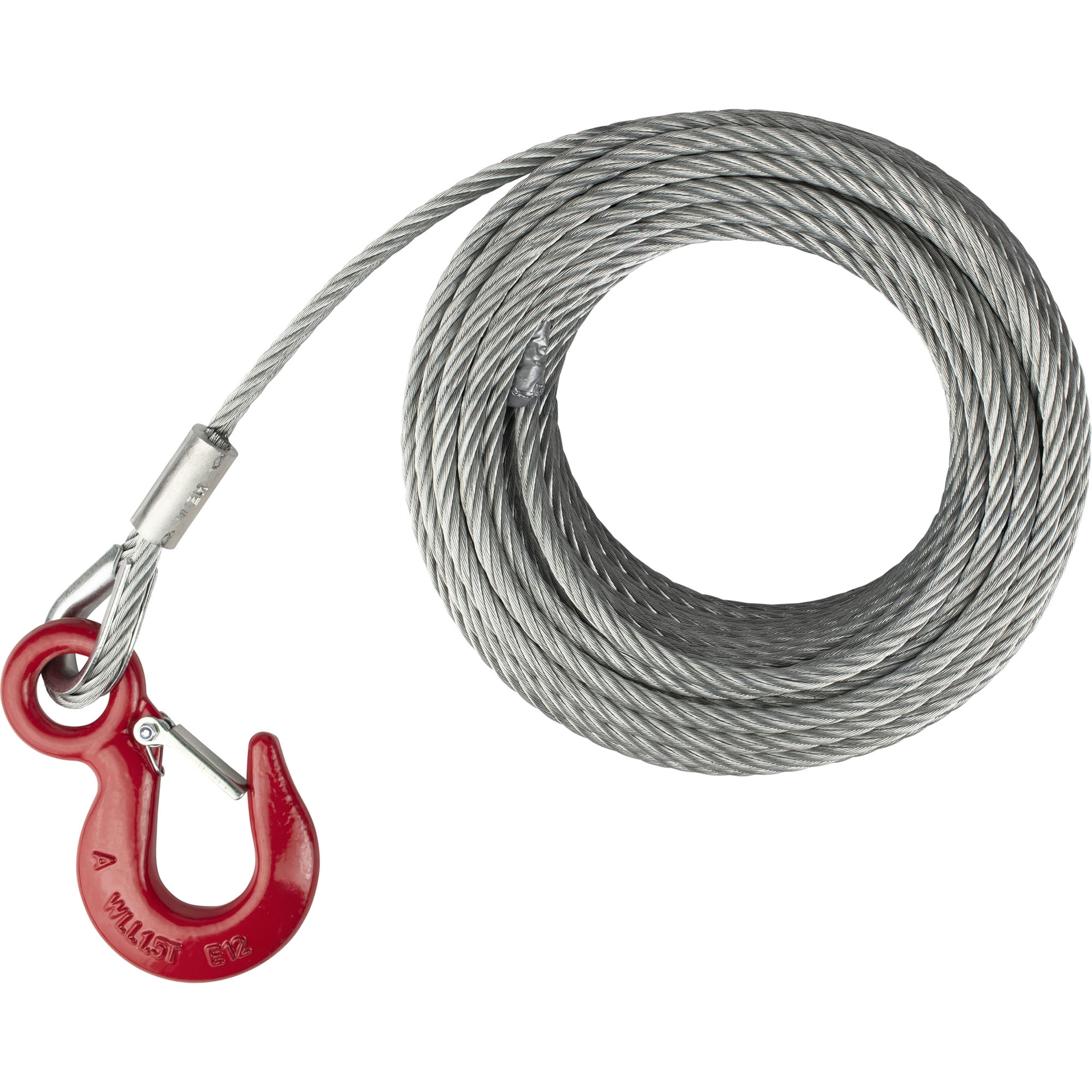 Stahlseil, Ø 7 mm, Länge 25 m, Zuglast 1150 daN Stahlseil, Ø 7 mm, Länge 25 m, Zuglast 1150 daN