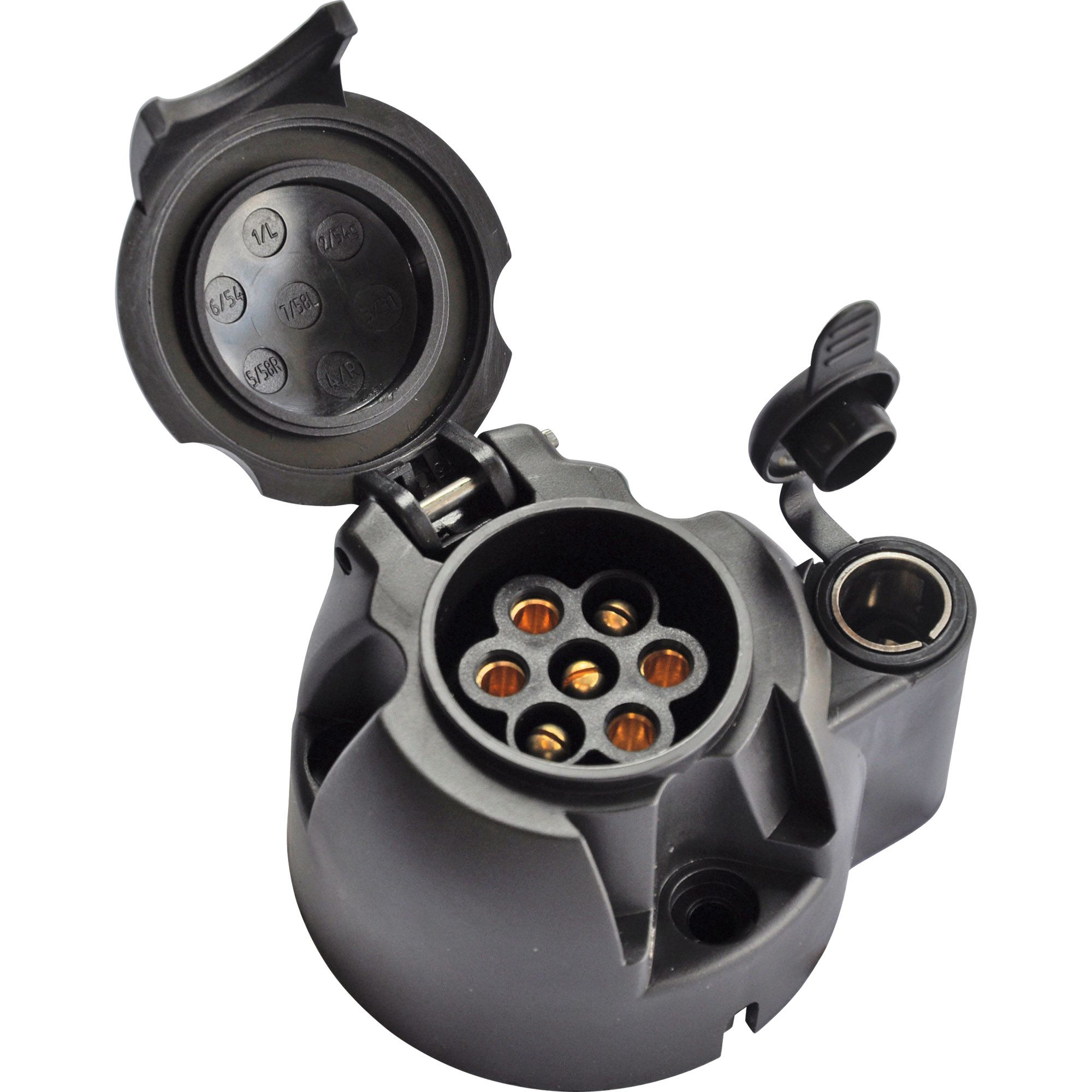 Steckdose 7-polig, 12V, Kunststoff Steckdose 7-polig, 12V, Kunststoff