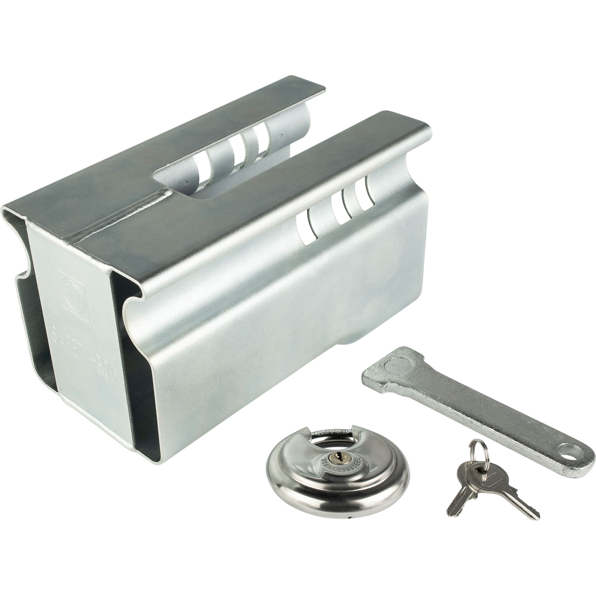 Kastenschloss, mit Vorhängeschloss, Standbetrieb Kastenschloss, mit Vorhängeschloss, Standbetrieb